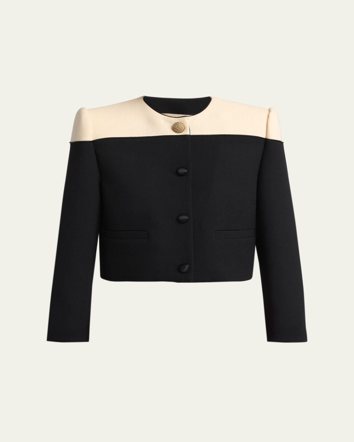 Valentino Garavani Colorblock Single-Breasted Wool Jacket