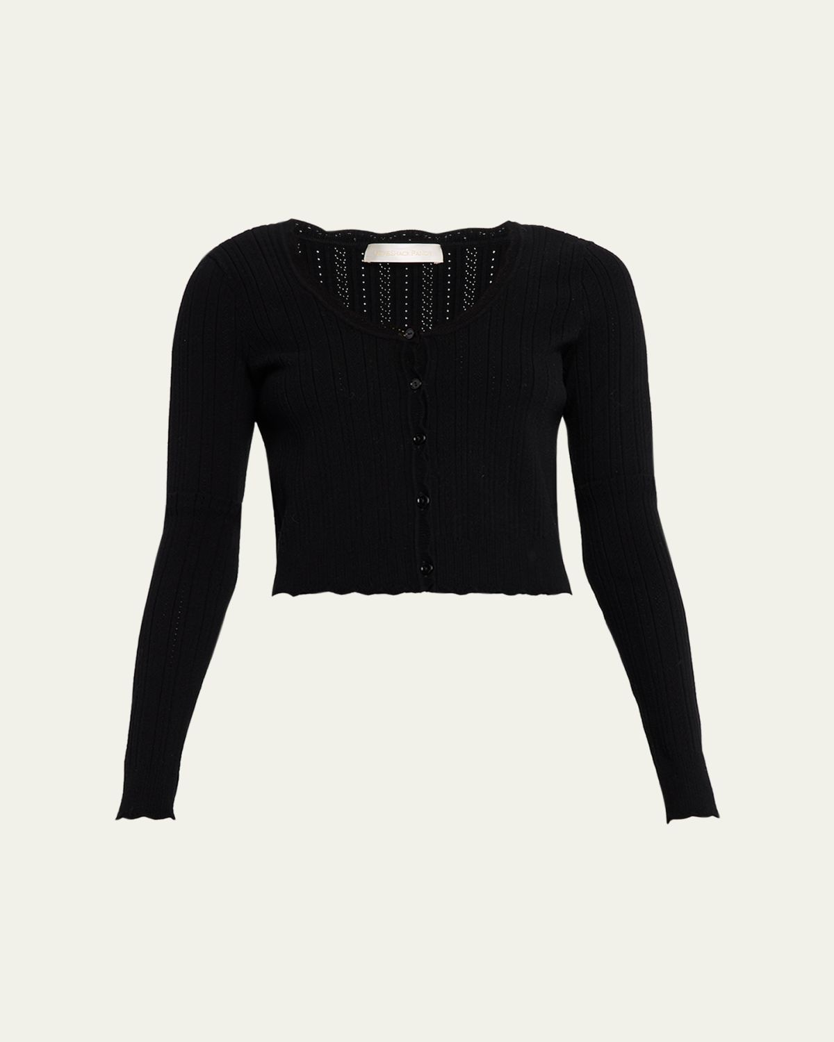 LoveShackFancy Martti Stretch Pointelle Cardigan