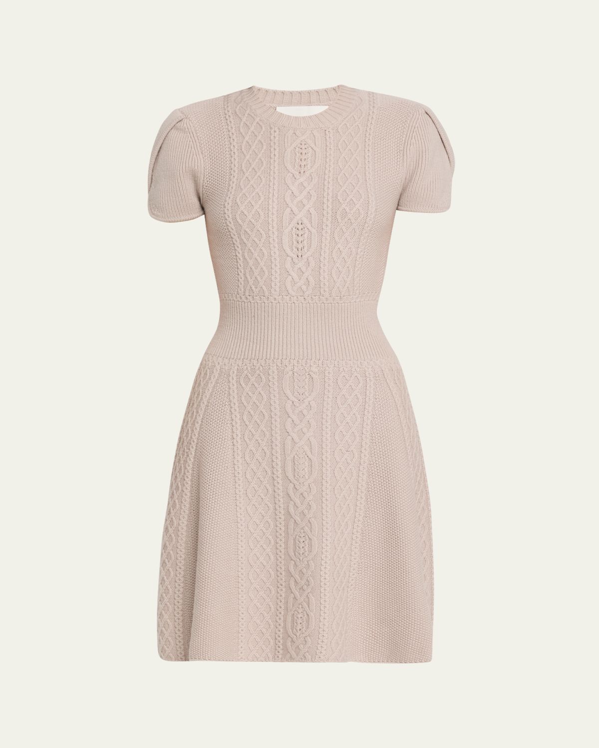 3.1 Phillip Lim Mock-Neck Cable-Knit Wool Mini Dress