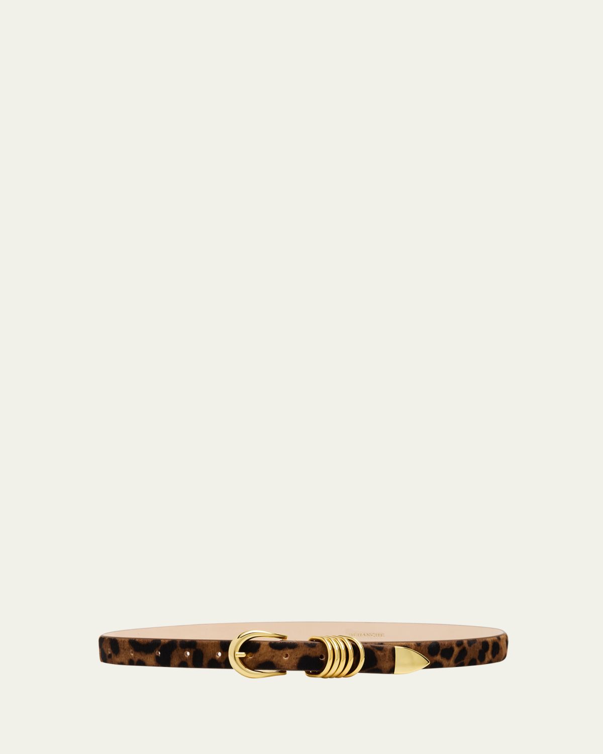 Dehanche Hollyhock Animal-Print Pony Hair Belt