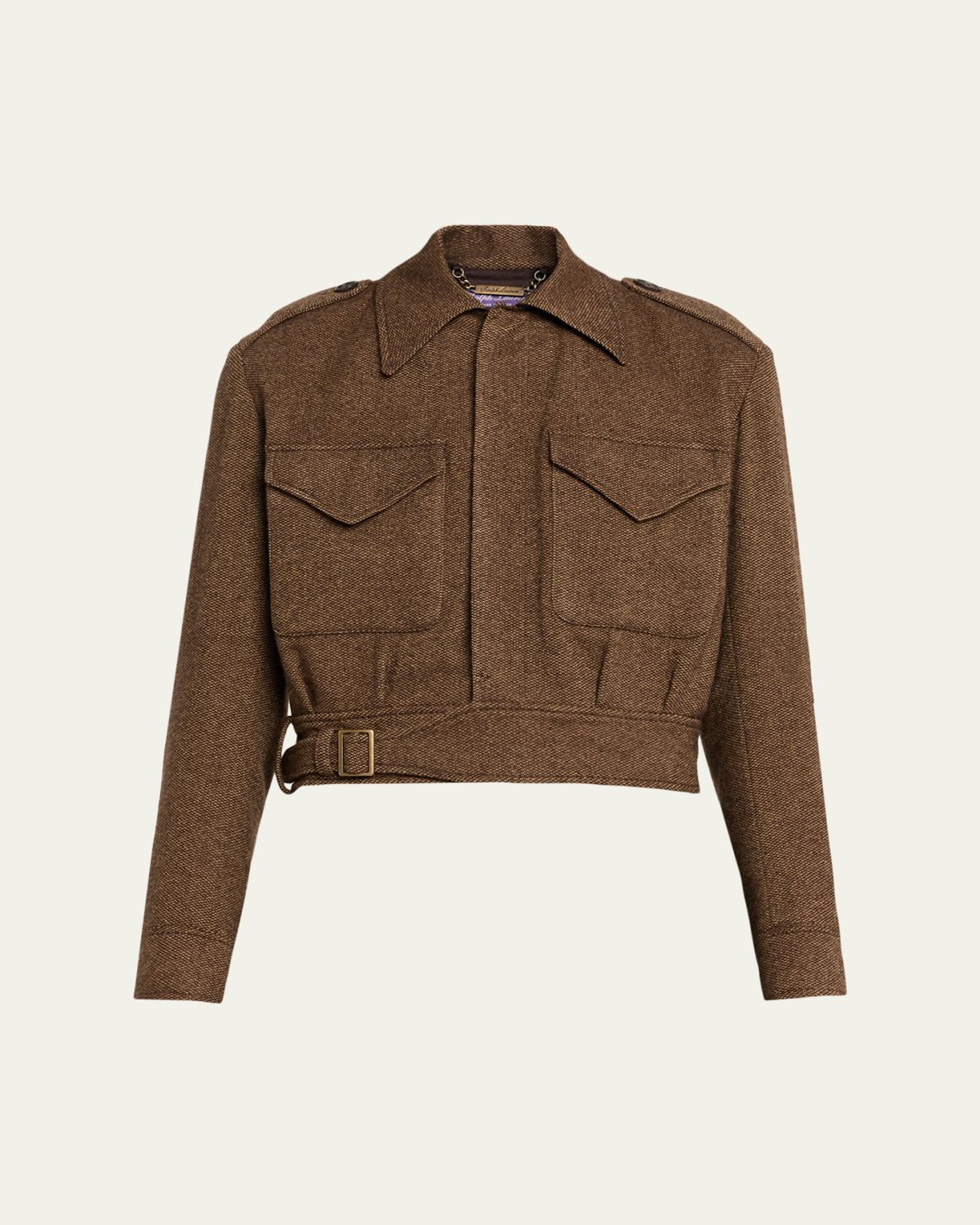 Ralph Lauren Collection Birdseye Tweed Utility Jacket