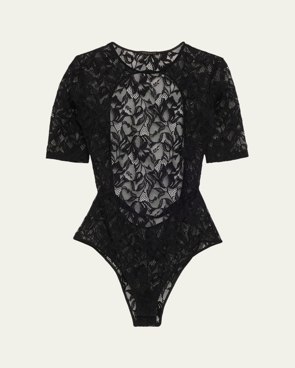 Kiki De Montparnasse Sophie Open-Back Stretch Lace Bodysuit
