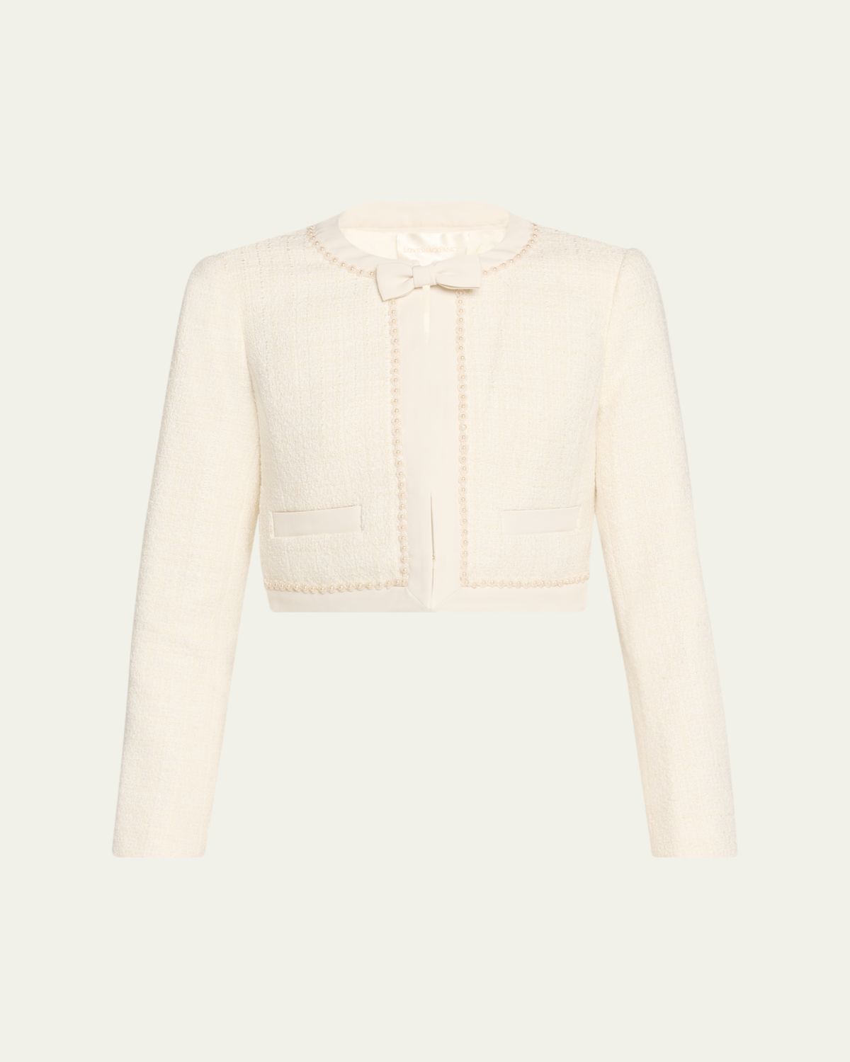 LoveShackFancy Ralphette Cropped Tweed Jacket