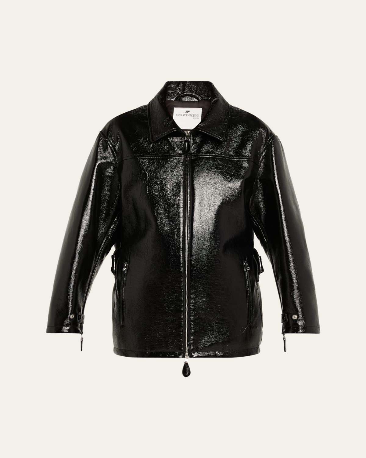 Courreges Zipped Vinyl Jacket