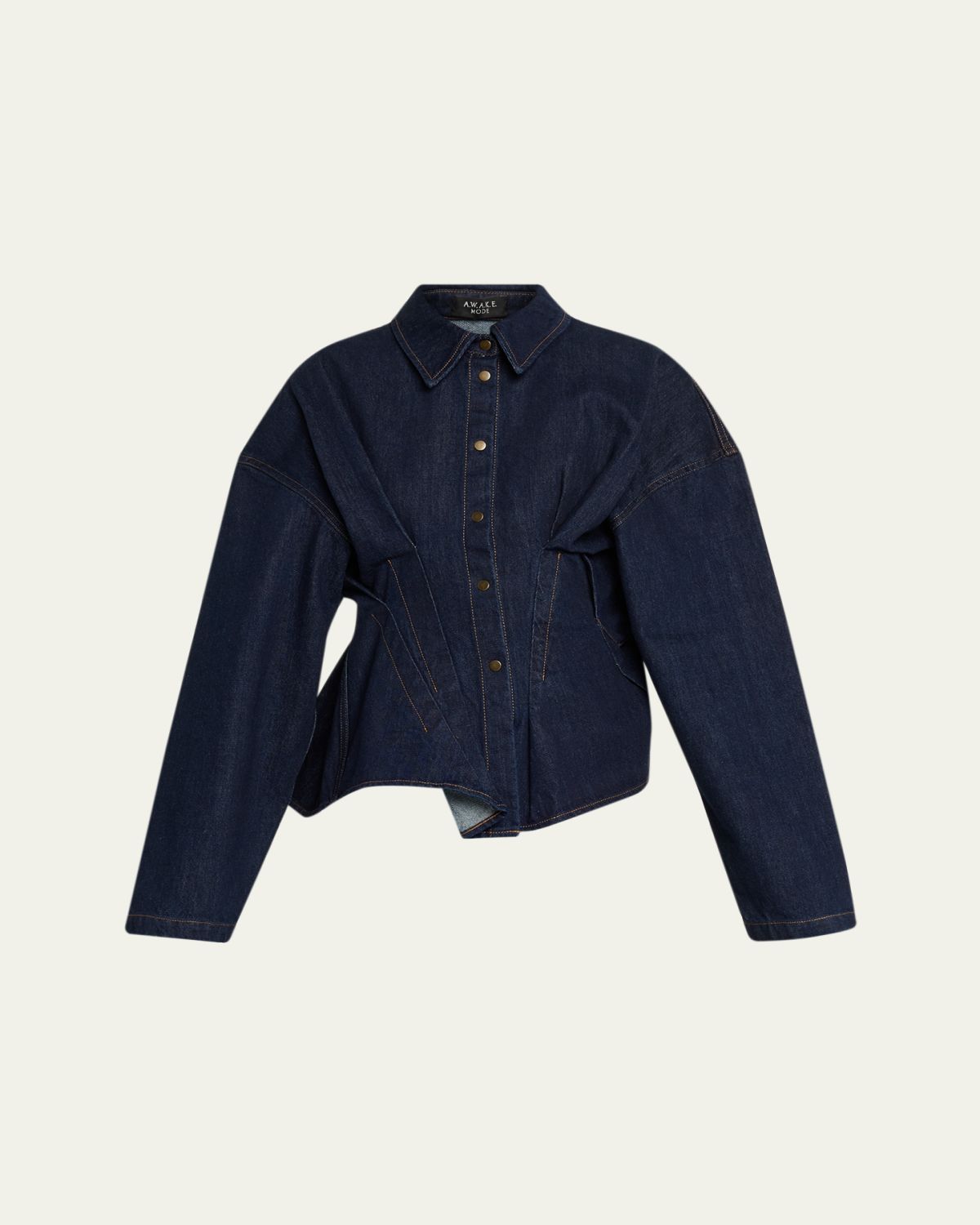 A.W.A.K.E. MODE Twisted Denim Shirt