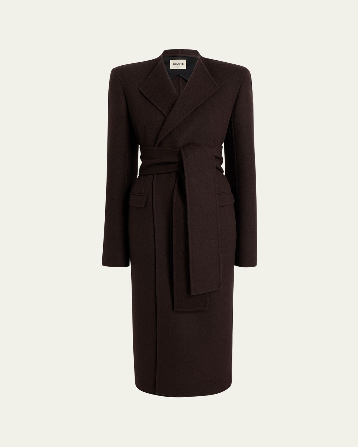 Khaite Jelson Double-Face Wool Wrap Coat