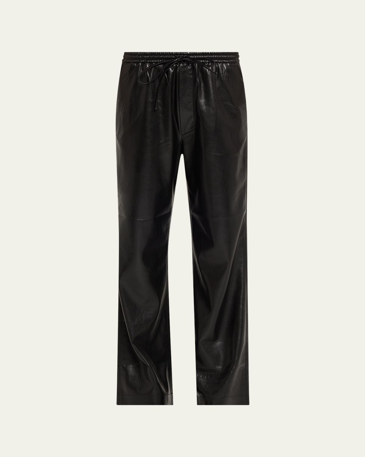 Nanushka Calie Alt-Leather Drawstring Pants