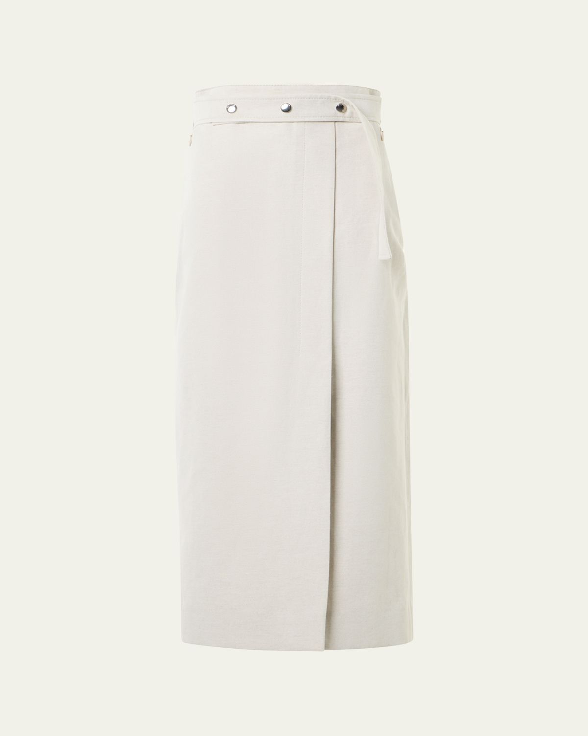 Akris Cotton-Linen Wrap Skirt