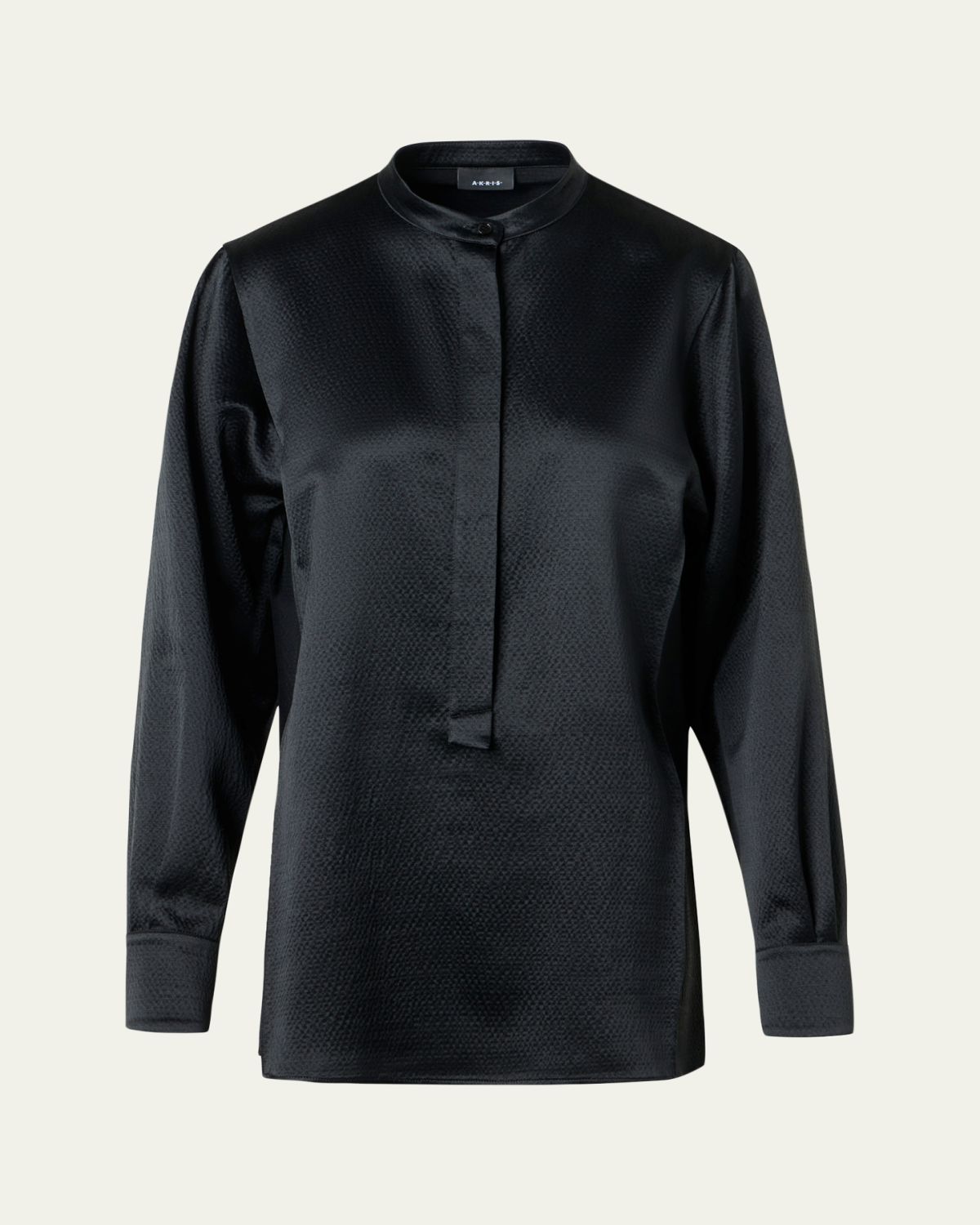 Akris Hammered Silk-Wool Button-Down Shirt