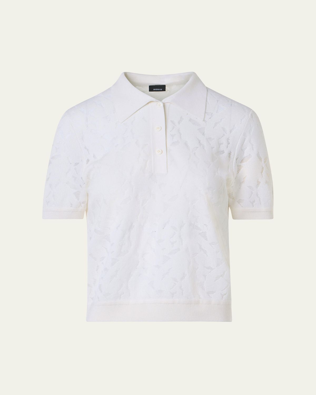 Akris Whitecaps Jacquard Short-Sleeve Polo Shirt