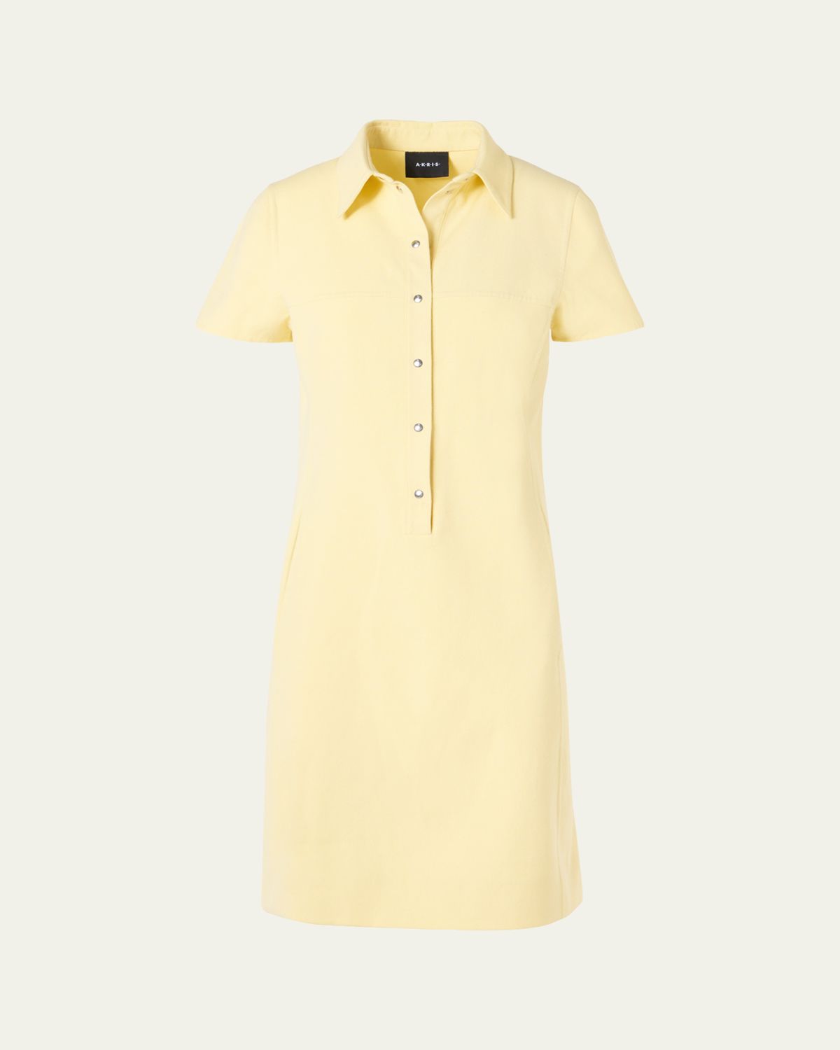 Akris Short-Sleeve Cotton-Silk Polo Dress