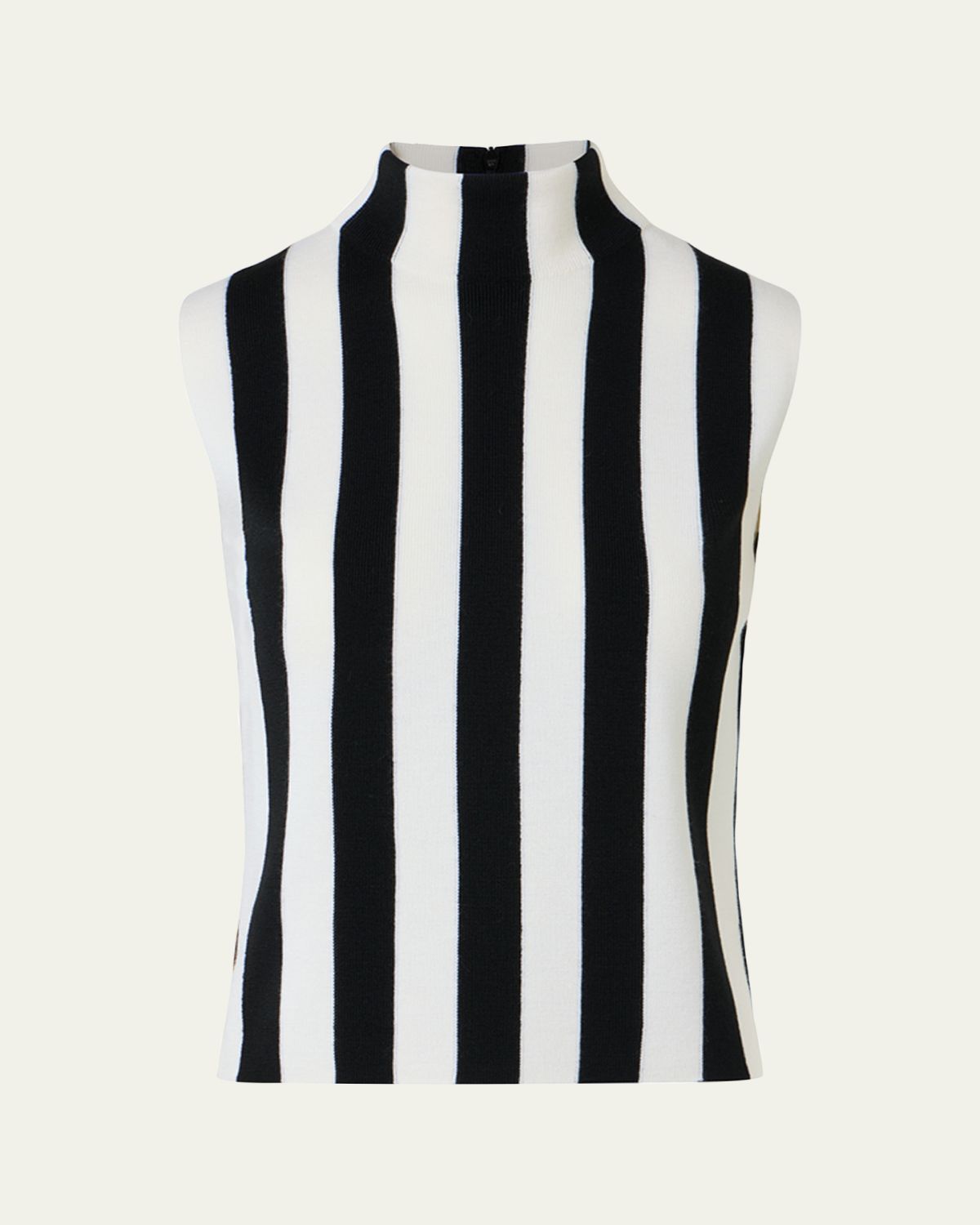 Akris punto Vertical Stripe Merino Knit Top