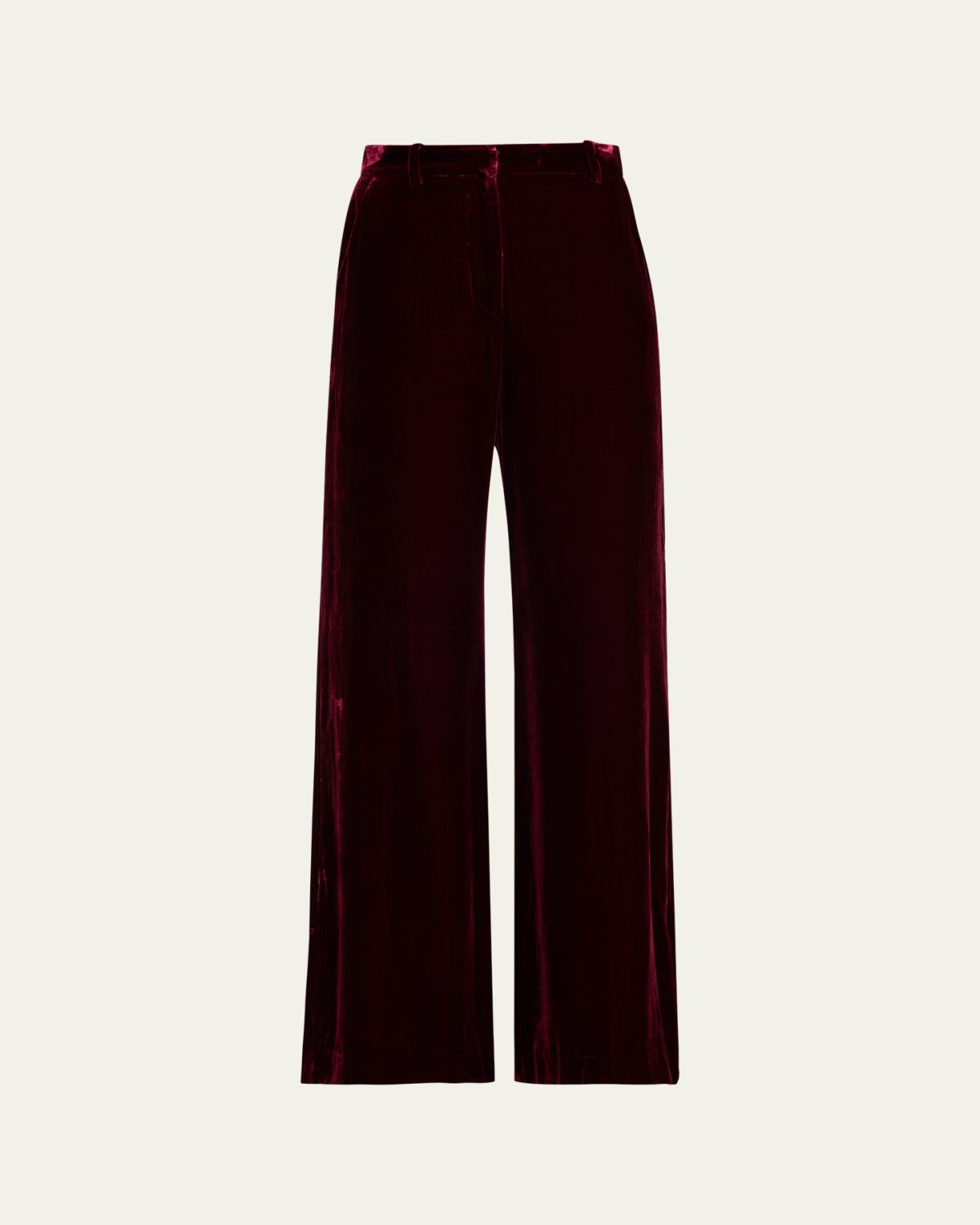 L'Agence Pilar Velvet Wide-Leg Pants