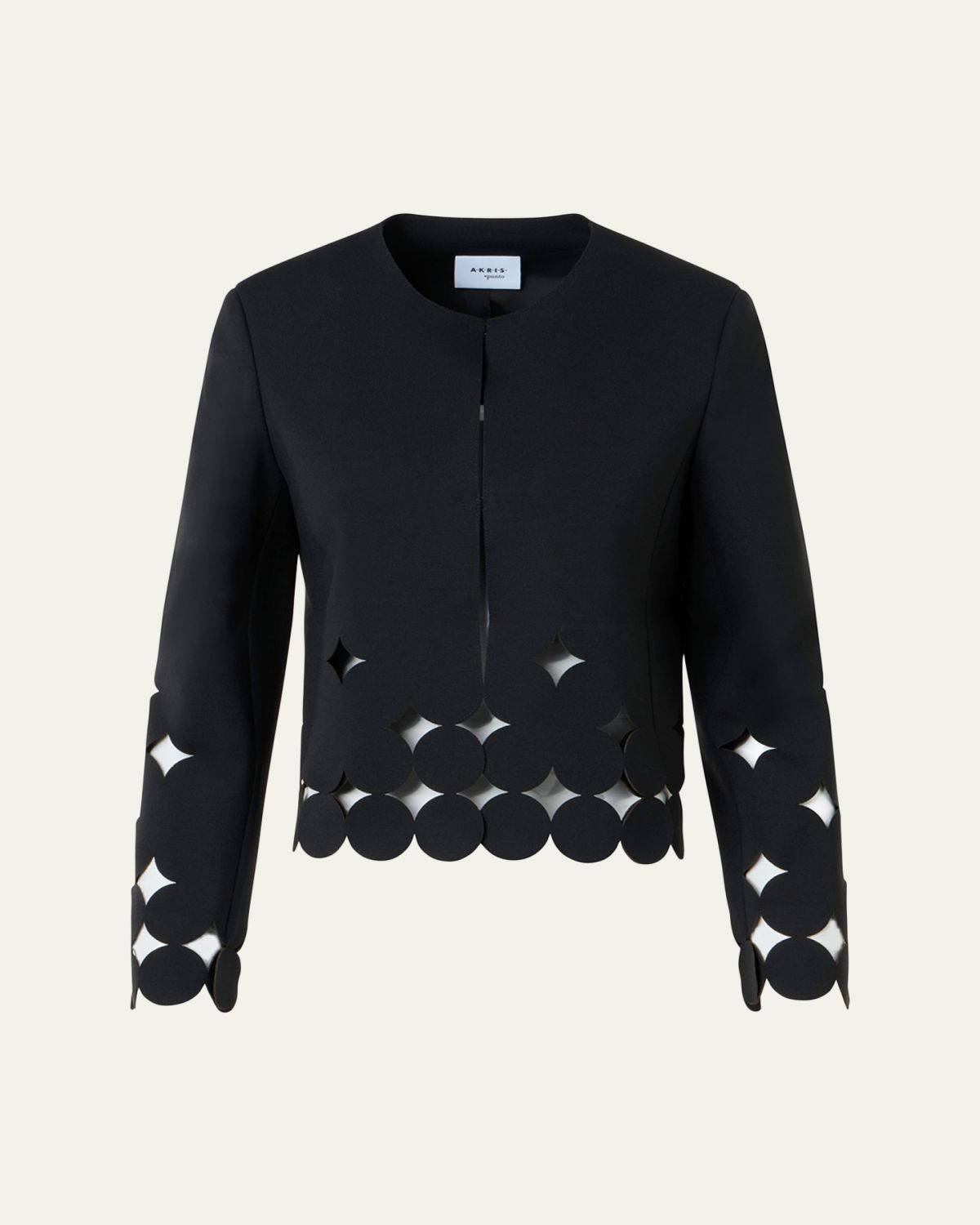 Akris punto Jersey Dropping Dot Cut-Out Jacket