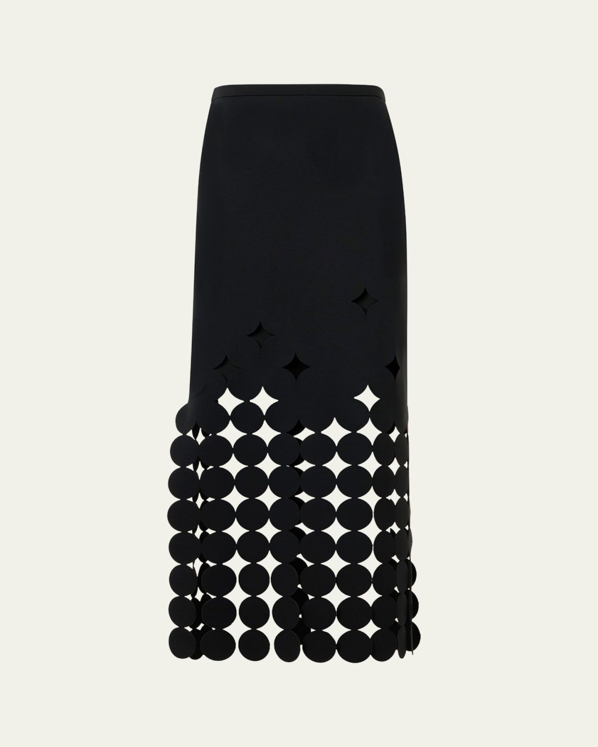 Akris punto Cutout Polka Dot Illusion Pencil Skirt
