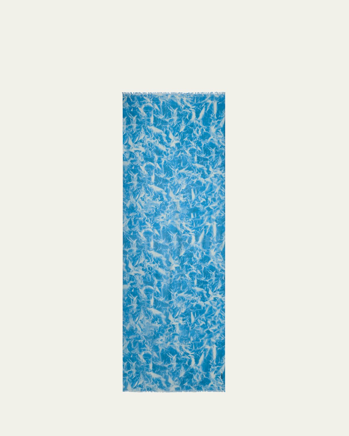 Akris Whitecaps-Print Cashmere Scarf