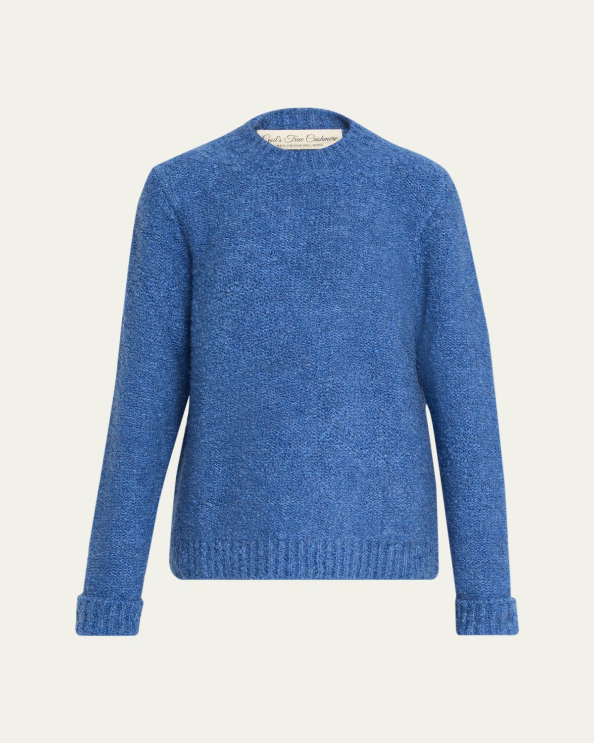 God 's True Cashmere Cashmere Boucle Knit Crewneck Sweater
