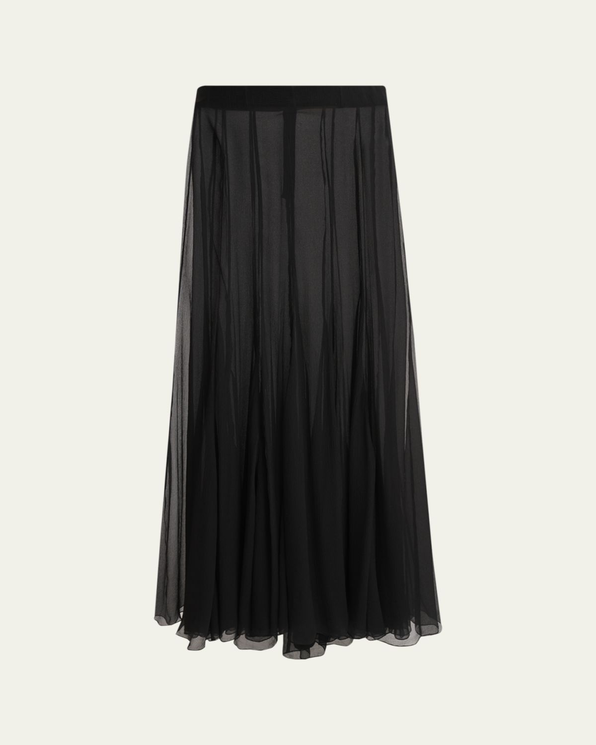 Chloe Paneled Sheer Silk Maxi Skirt