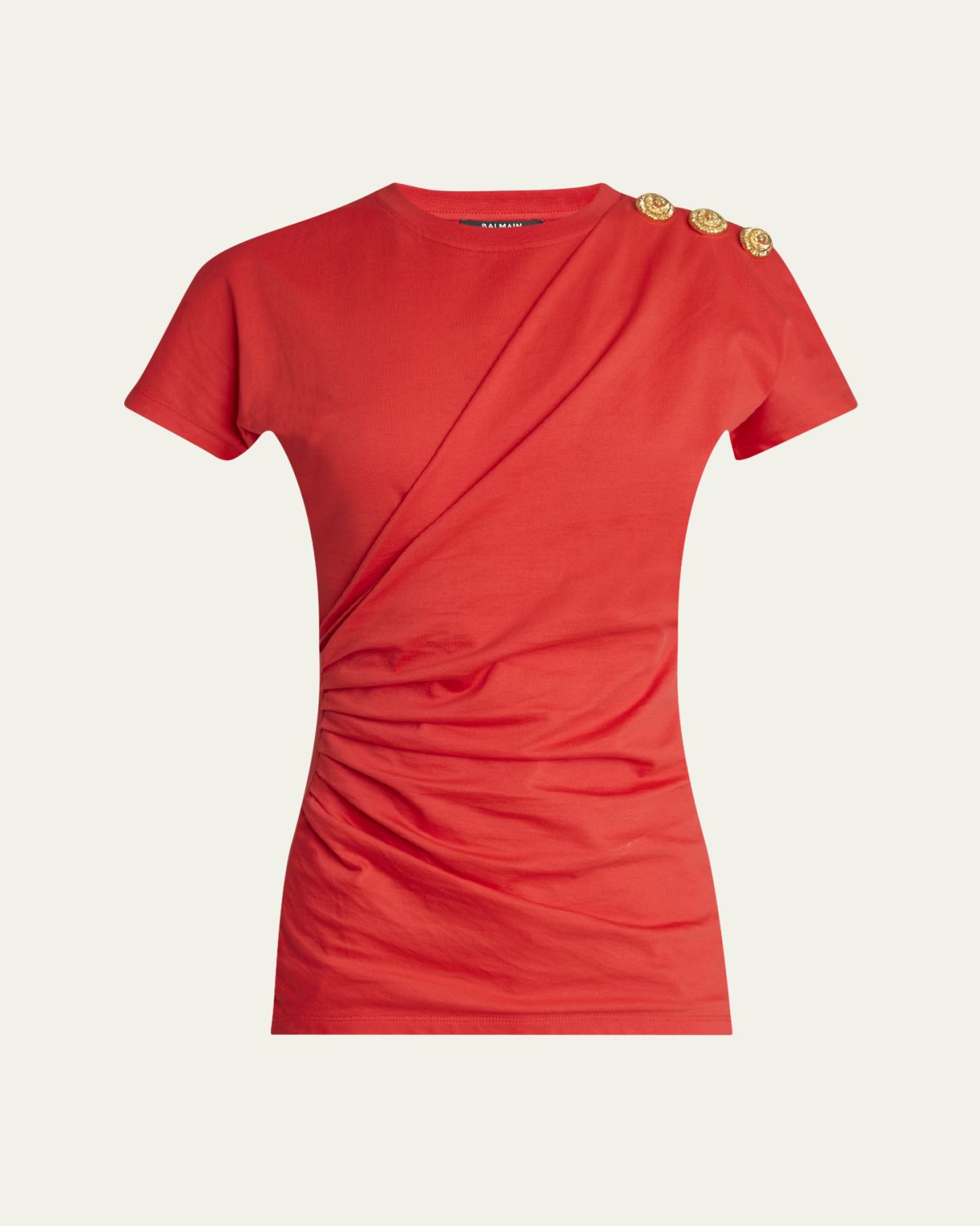 Balmain Short-Sleeve 3-Button Tee