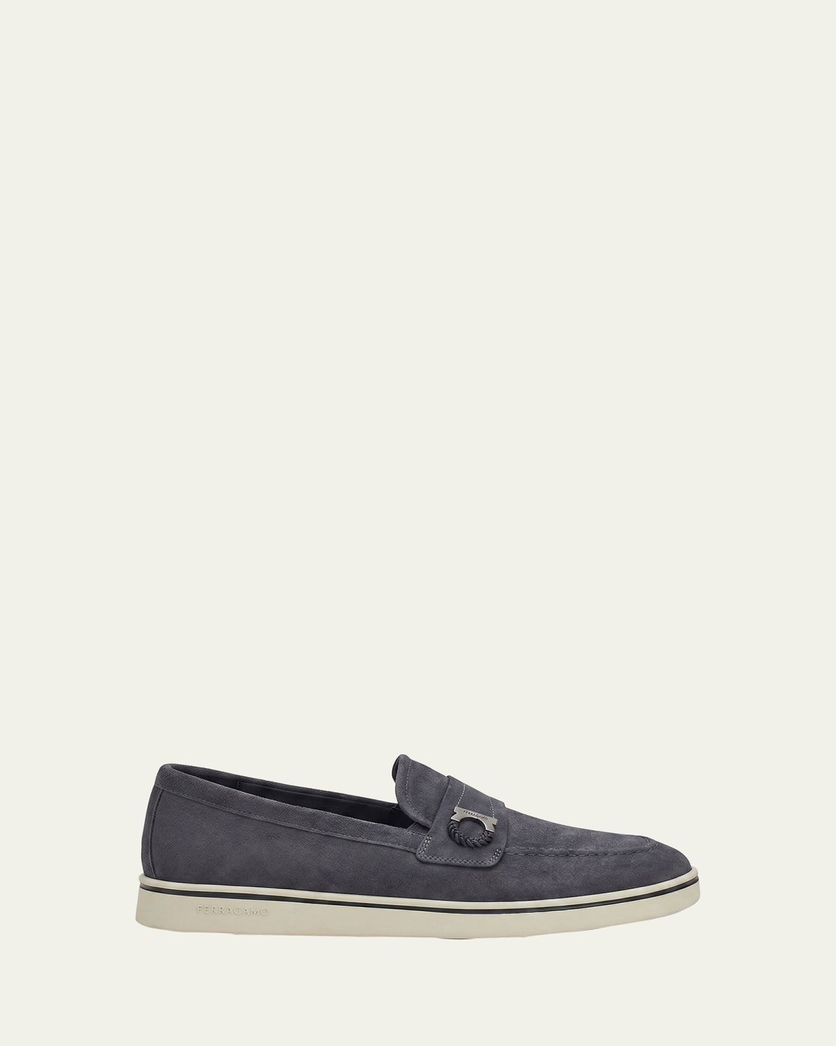 Ferragamo Men's Tancredi Suede Boat Shoe Loafers