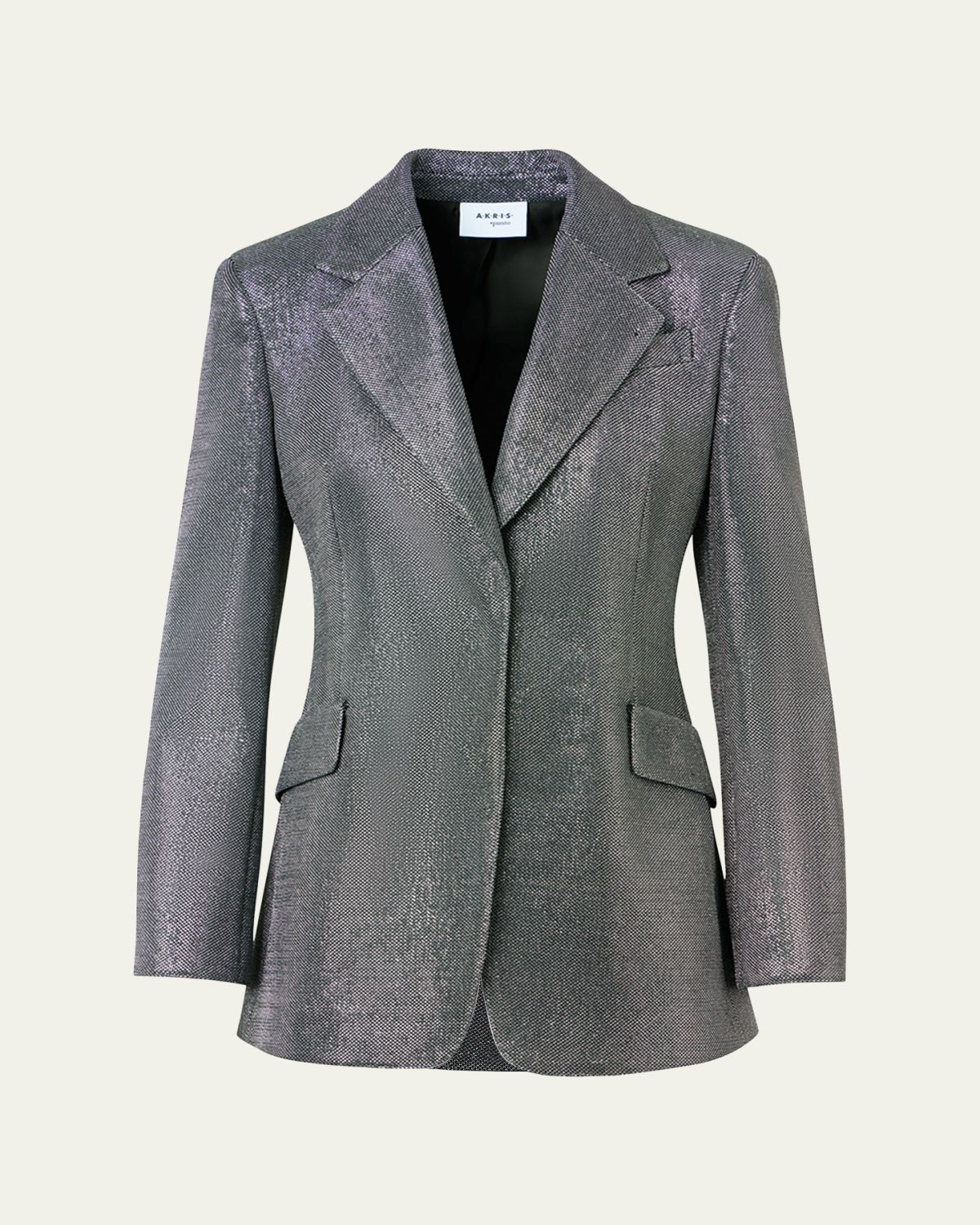 Akris punto Strass Single-Breasted Boyfriend Blazer