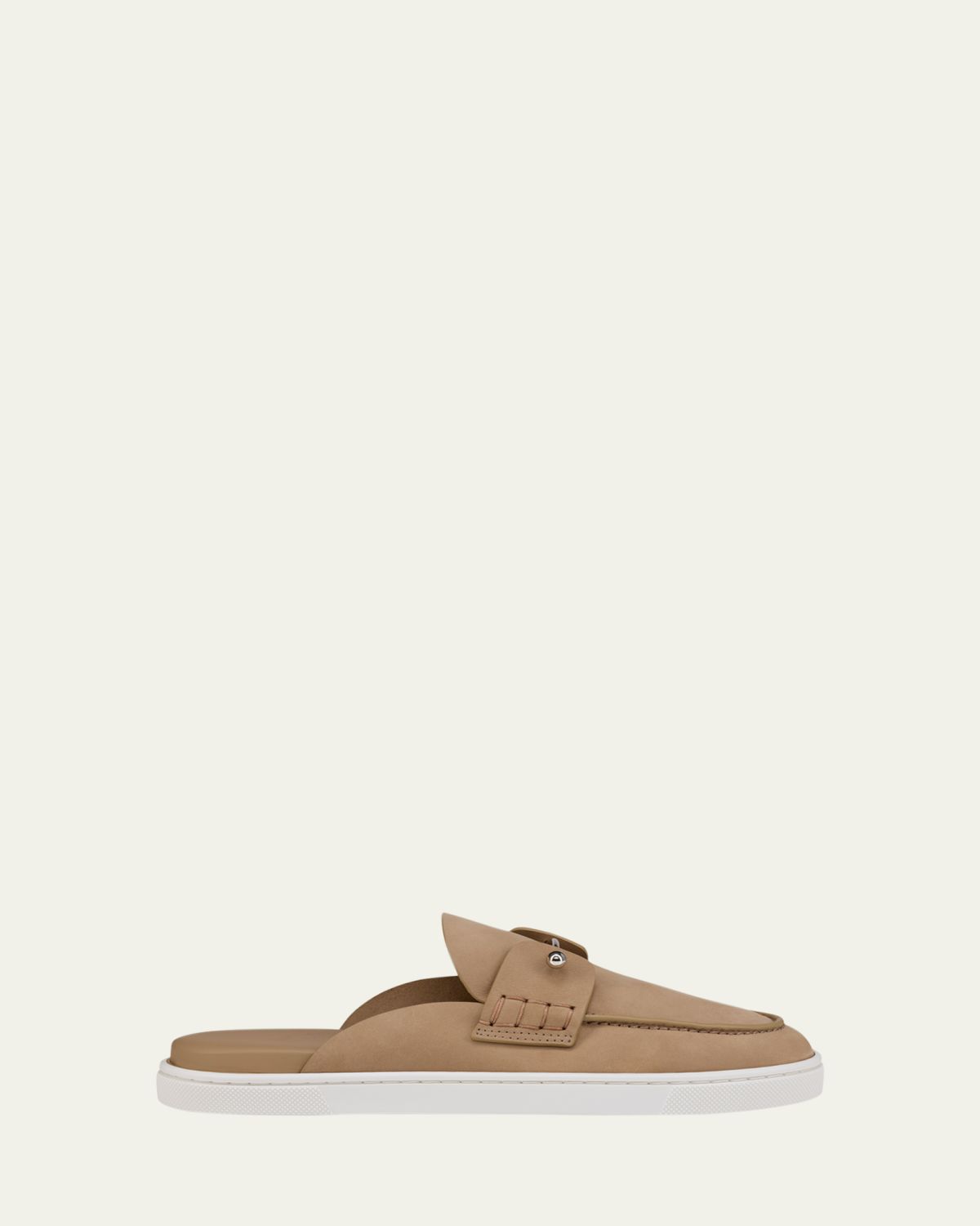 Christian Louboutin Donna Nubuck Leather Boat Shoe Mules