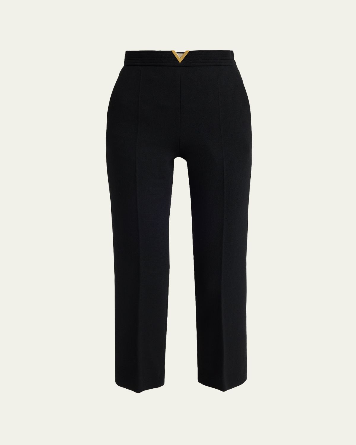 Valentino Garavani V-Logo Straight-Leg Crop Pants