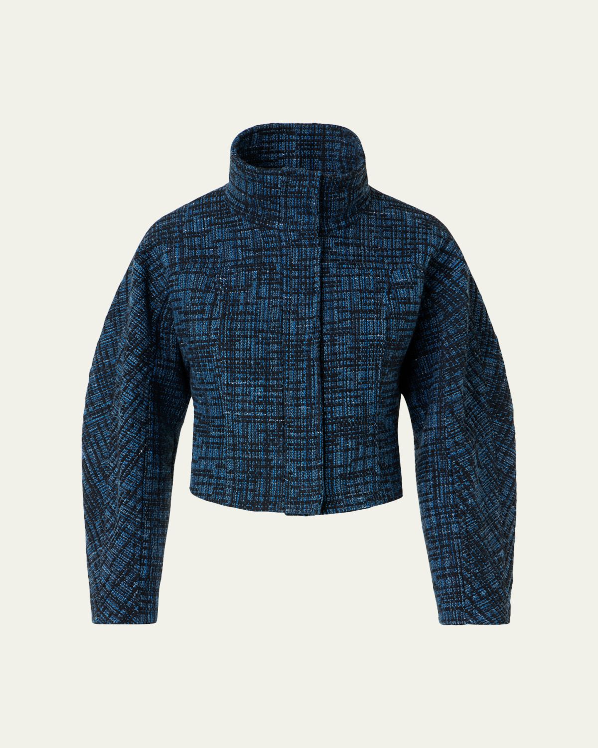 Akris punto Raw Denim Tweed Zip Jacket