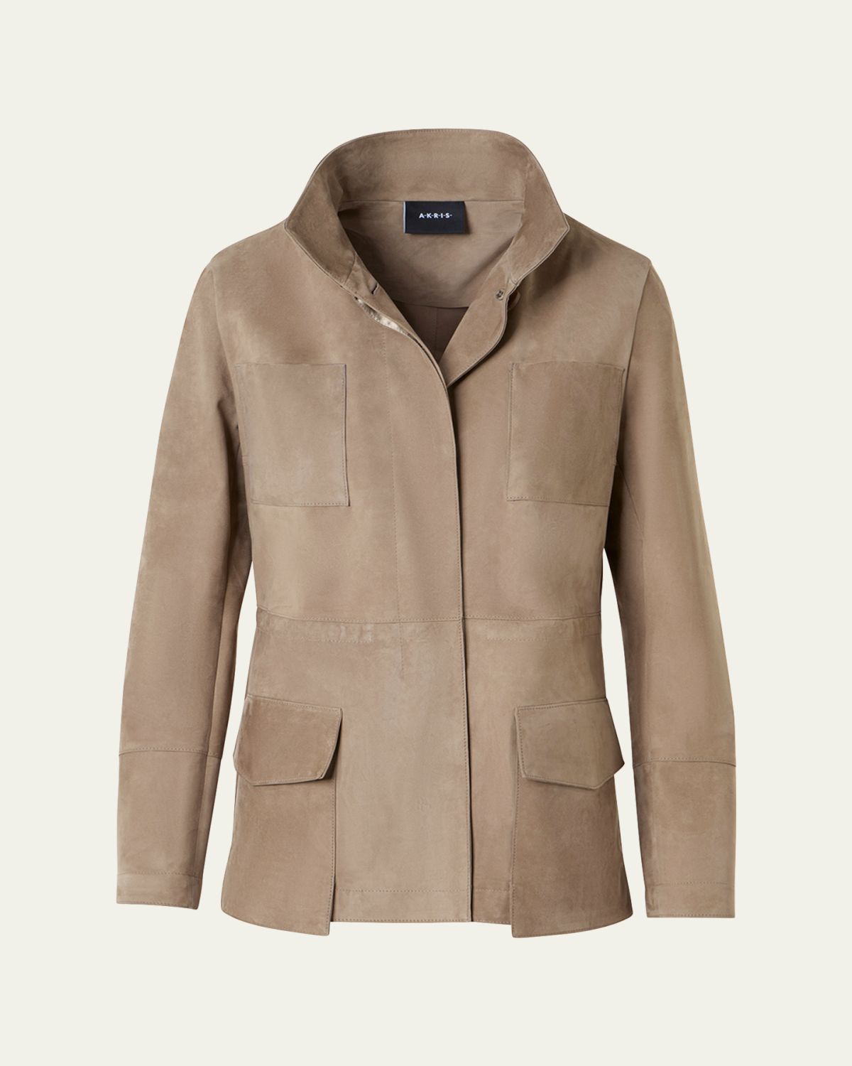 Akris Chianti Suede Utility Jacket