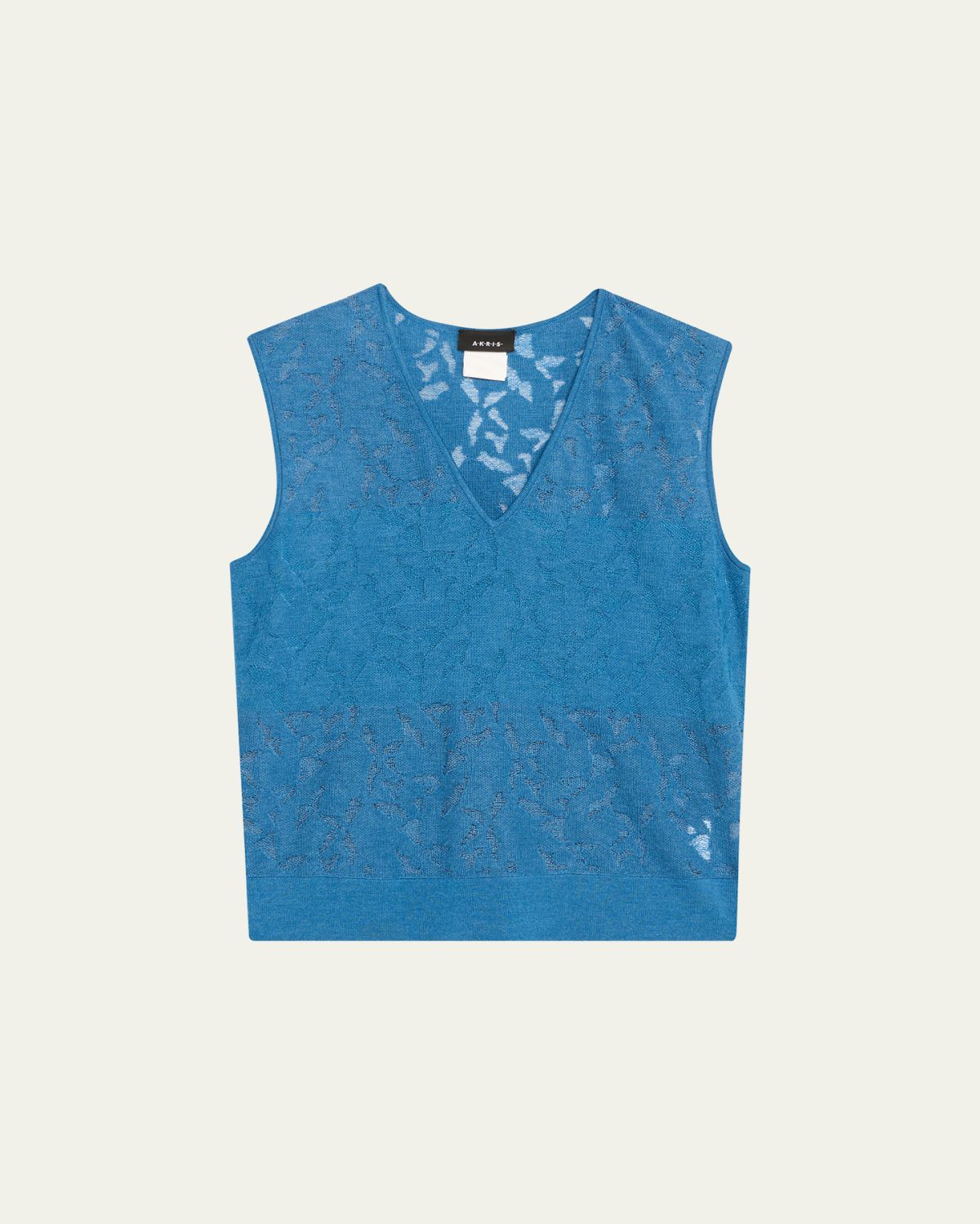 Akris Whitecaps Knit V-Neck Vest