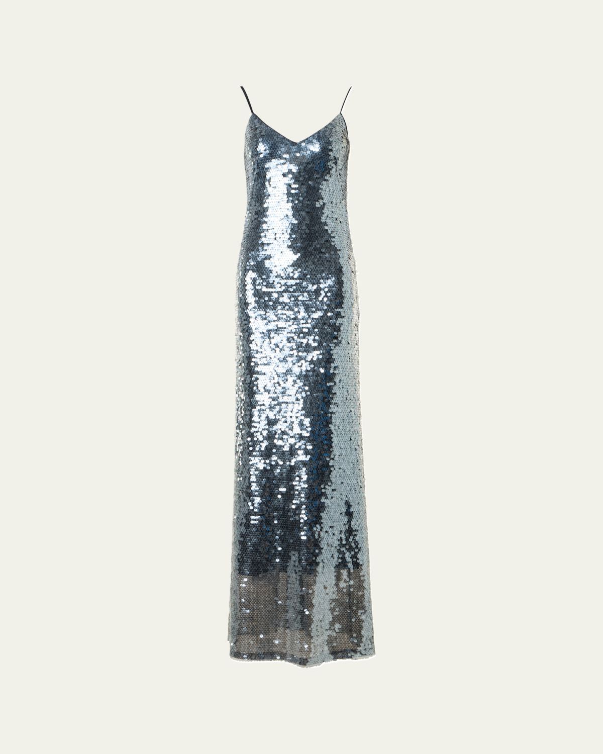 Akris Sequined V-Neck Slip Gown