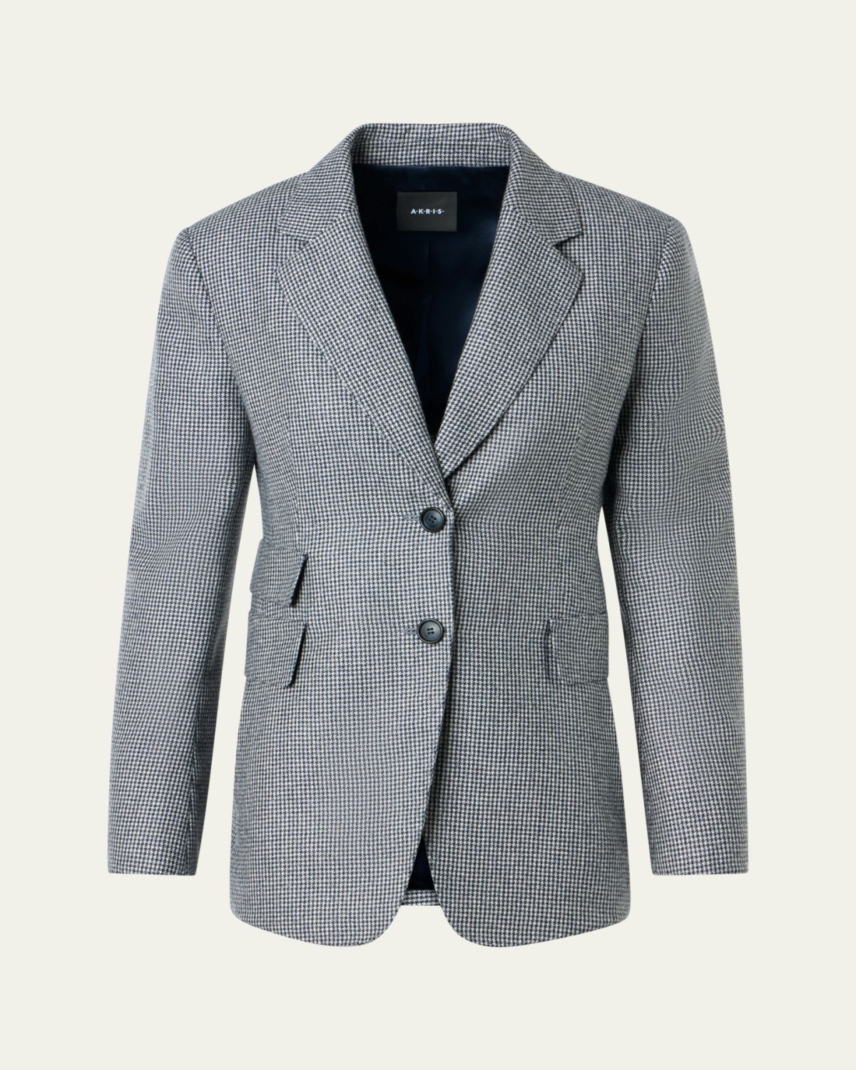 Akris Arie Cashmere Pepita Houndstooth Single-Breasted Jacket