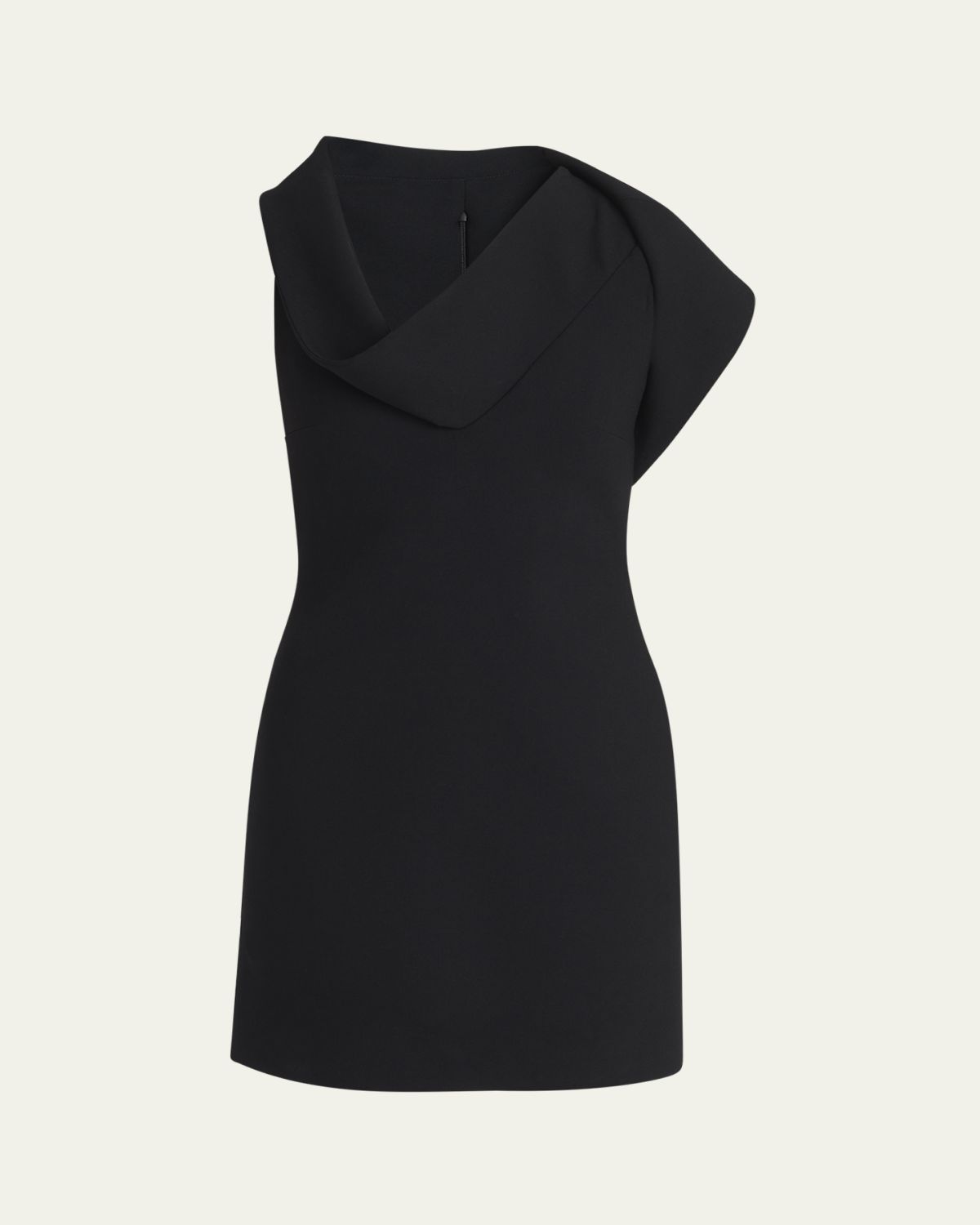 Ferragamo Cowl-Neck Stretch Twill Mini Dress