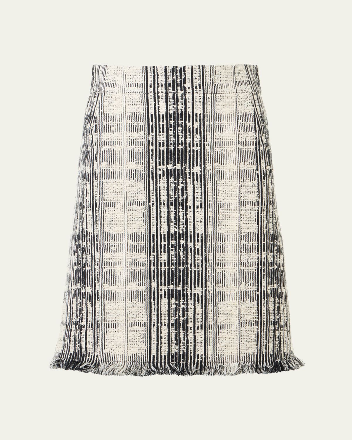 Akris punto Check Check Fringed Mini Skirt