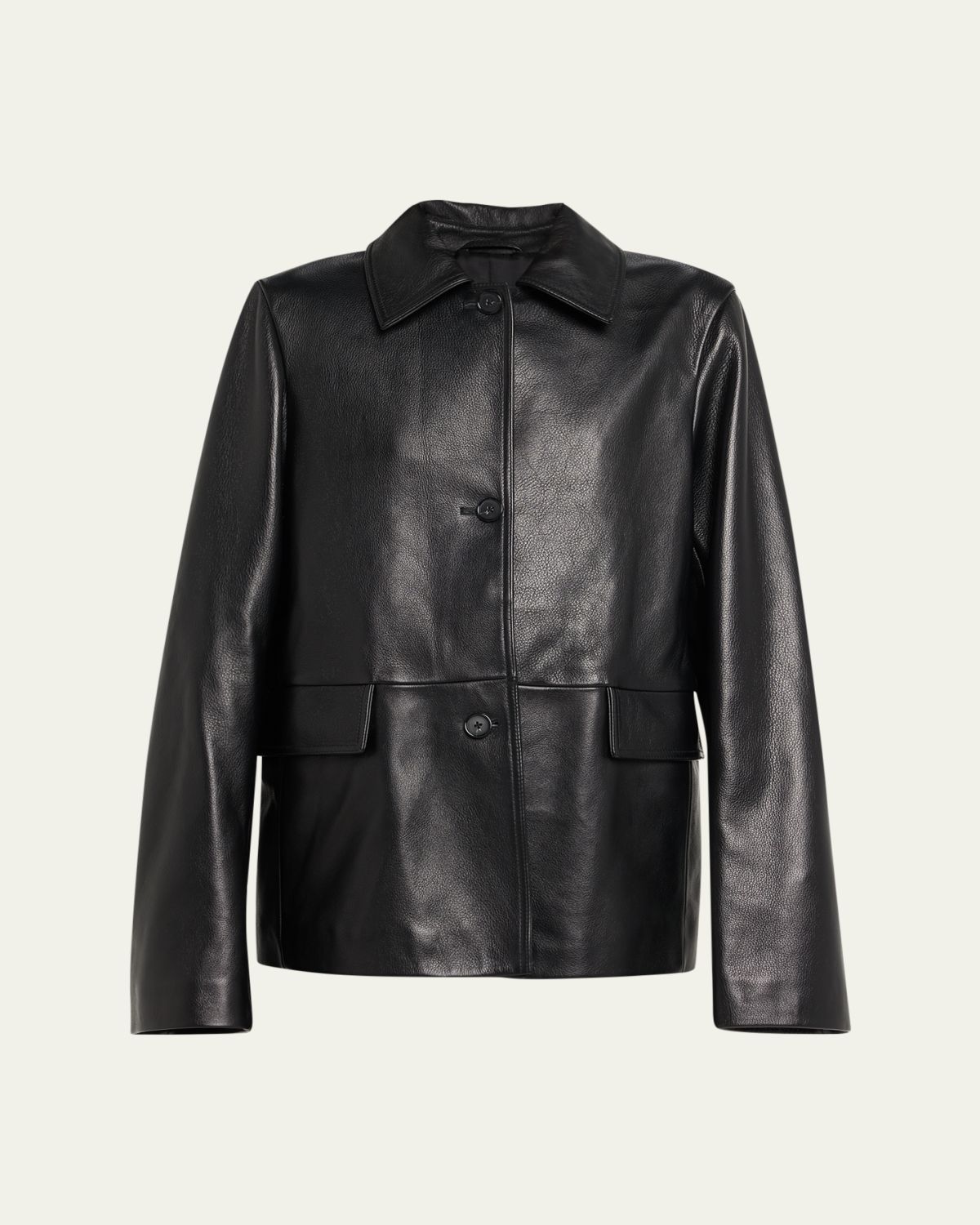 Toteme Grained Leather Jacket