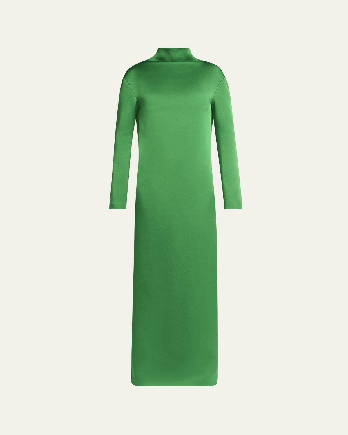TOM FORD Mock-Neck Long-Sleeve Crepe Gown
