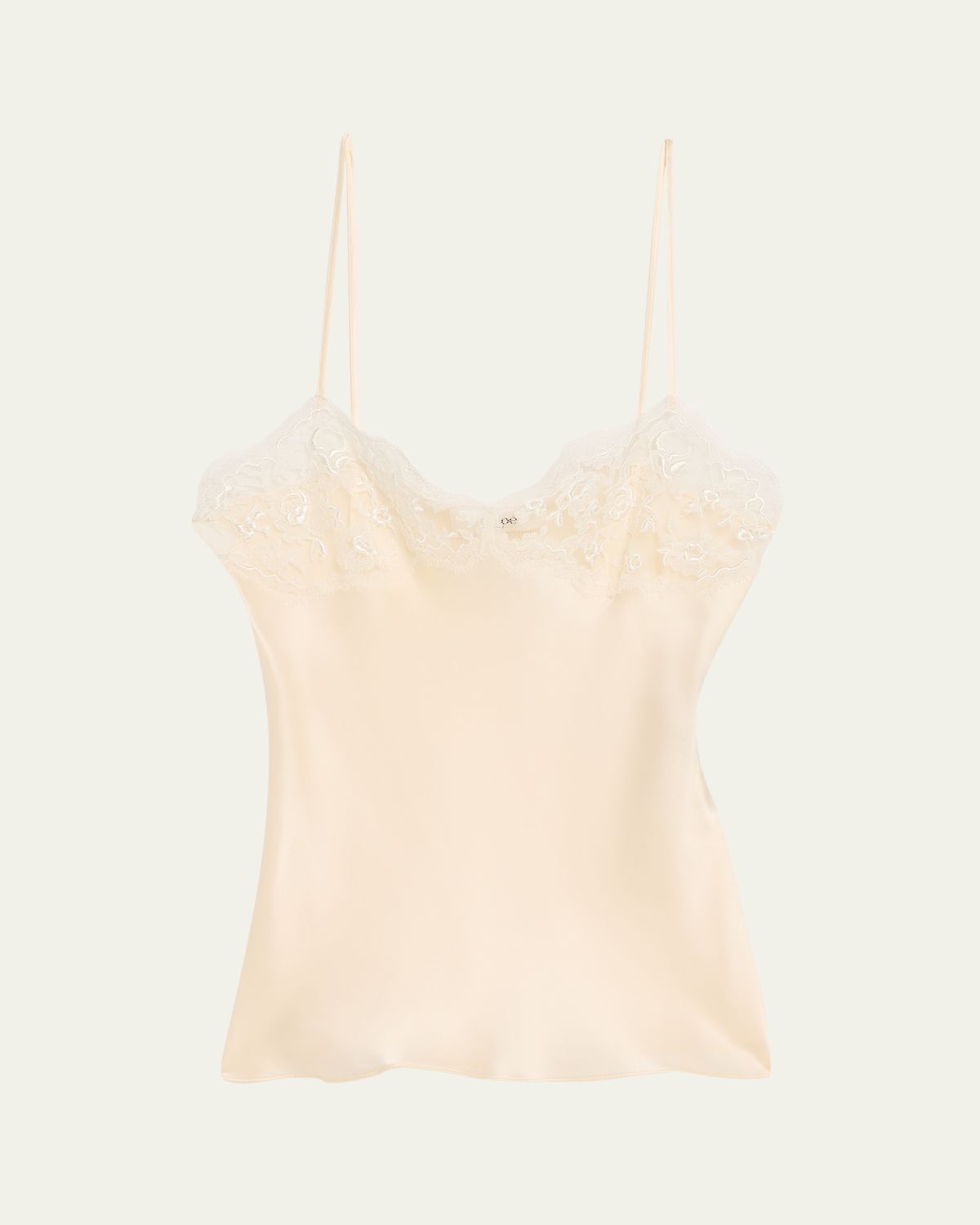Chloe Lace-Trim Silk Cami Top