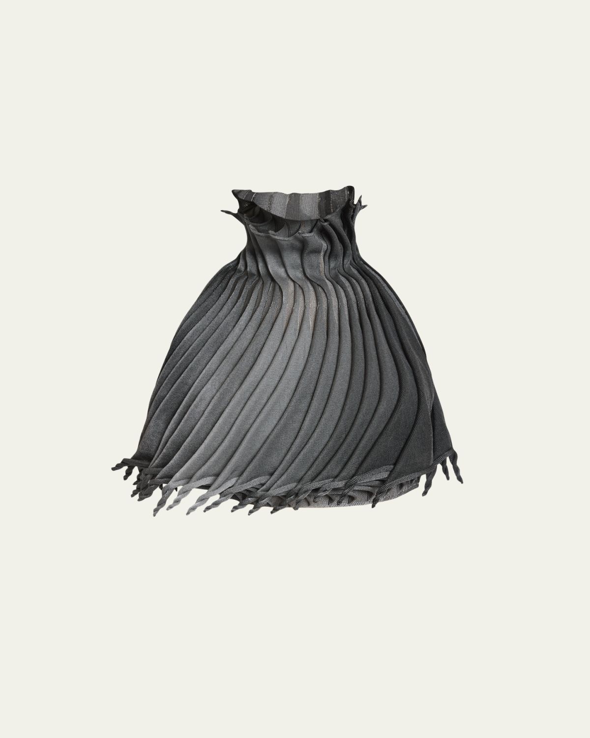 ALAIA Sculptural Pleated Crop Halter Top