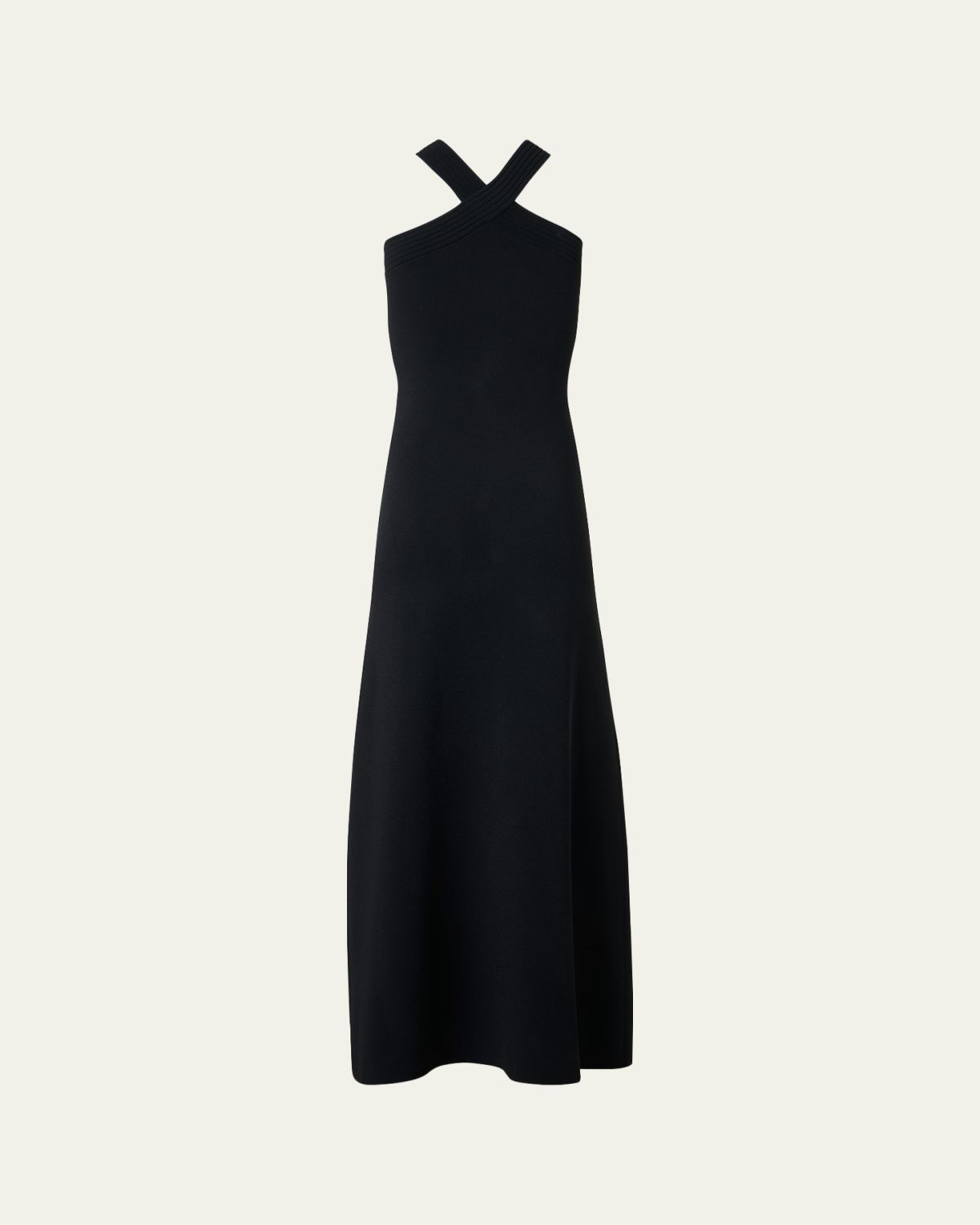 Akris Crisscross Knit Halter Maxi Dress