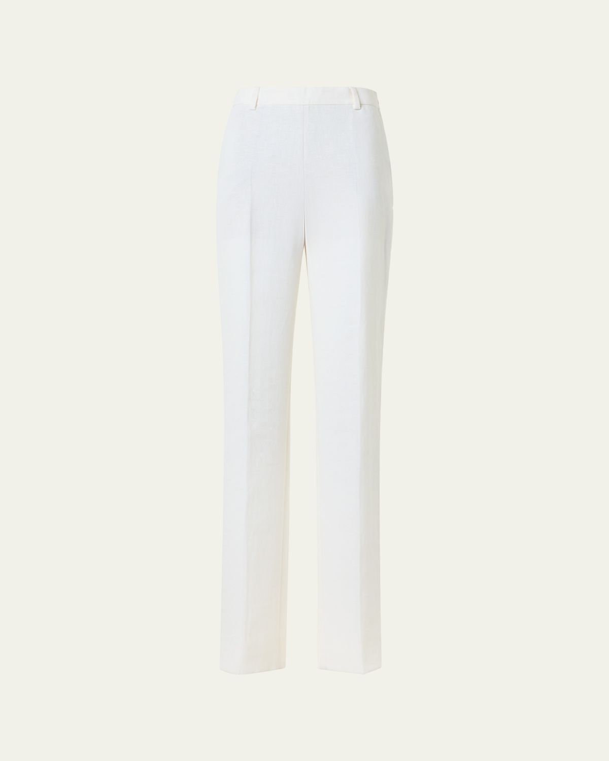 Akris Linen-Wool Straight-Leg Trousers