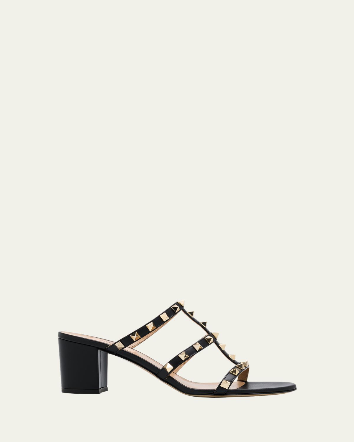 Valentino Garavani 60mm Rockstud Caged Block-Heel Slide Sandals | Thumbnail 4 Valentino Garavani 60mm Rockstud Caged Block-Heel Slide Sandals | Thumbnail 4