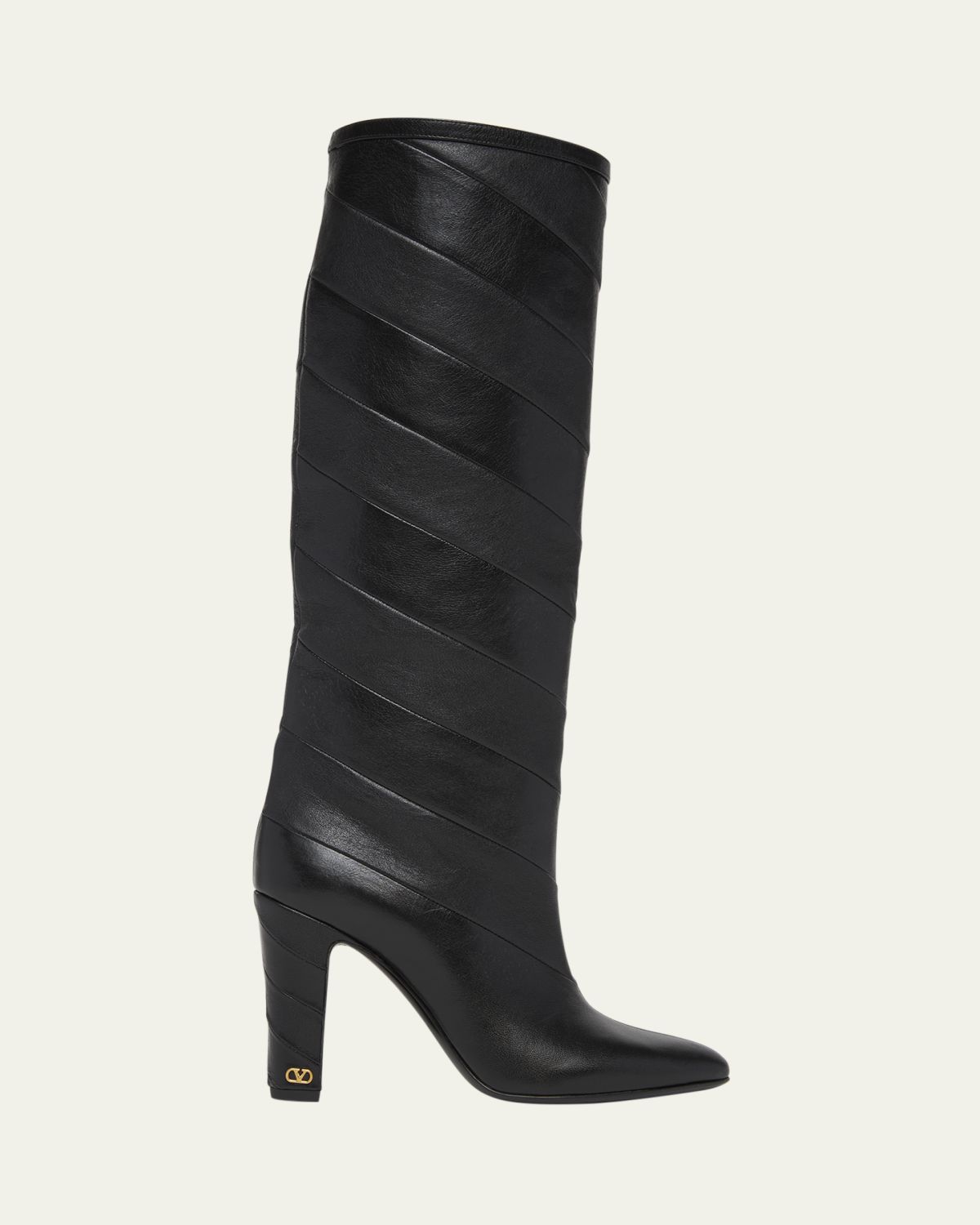 Valentino Garavani 100mm Rayons Leather Knee-High Boots
