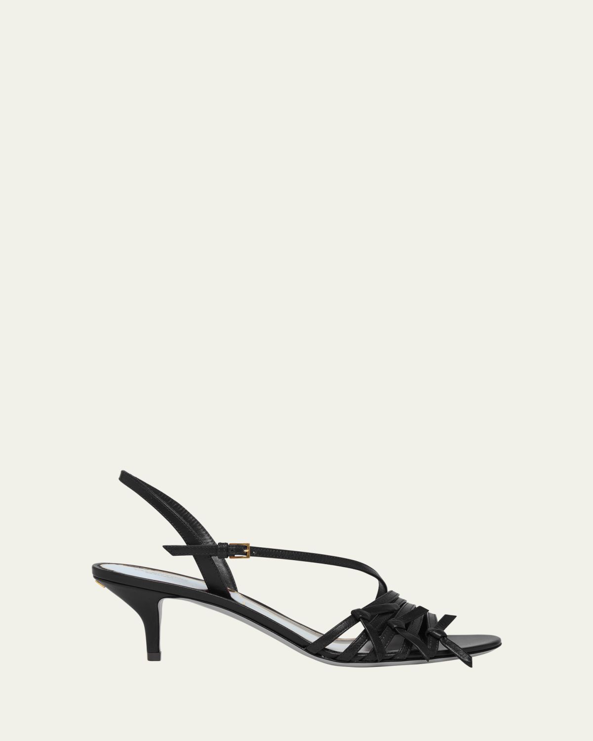 Valentino Garavani 55mm Nodine Leather Kitten-Heel Pumps | Thumbnail 4