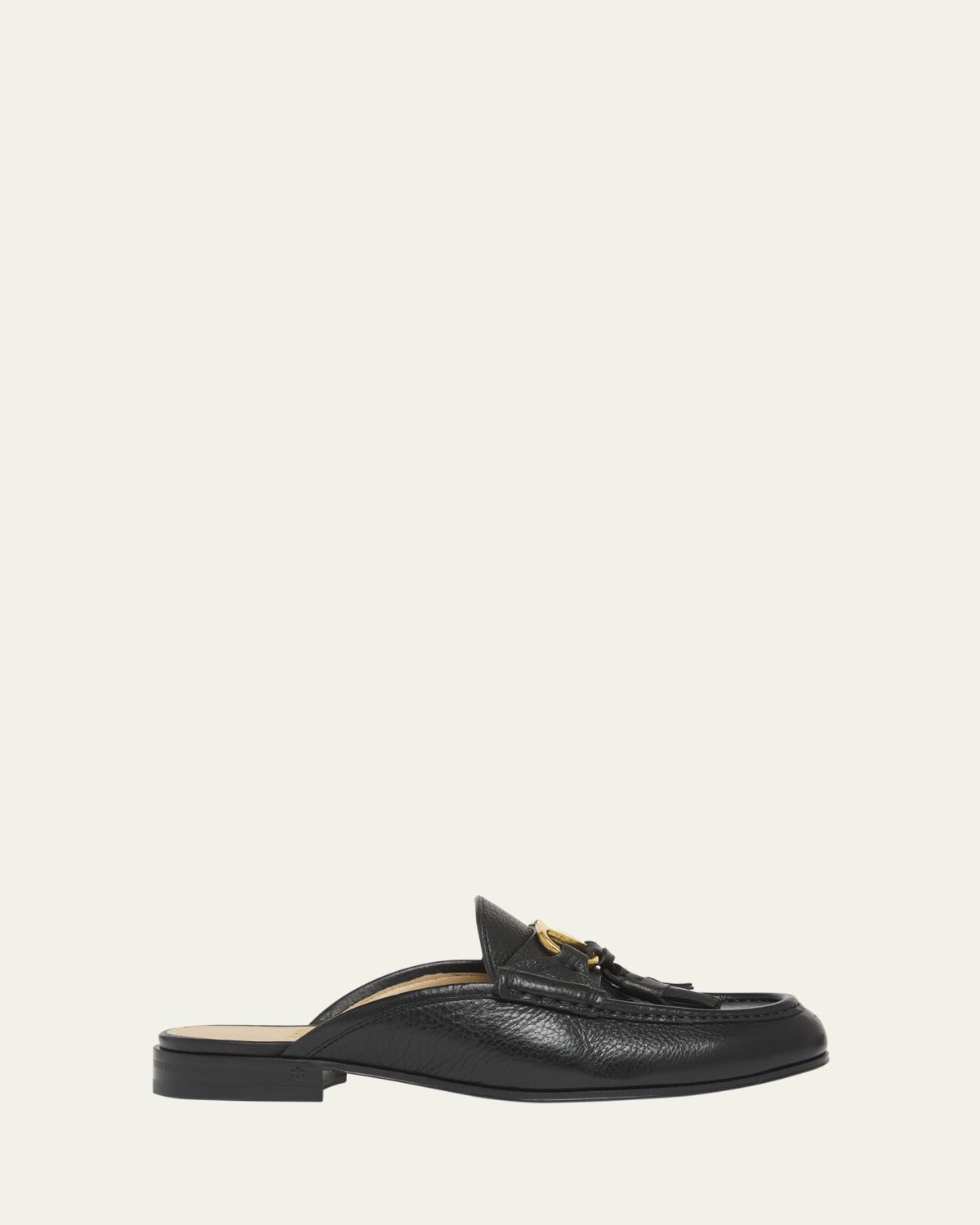 Valentino Garavani VLogo Signature Leather Loafer Mules