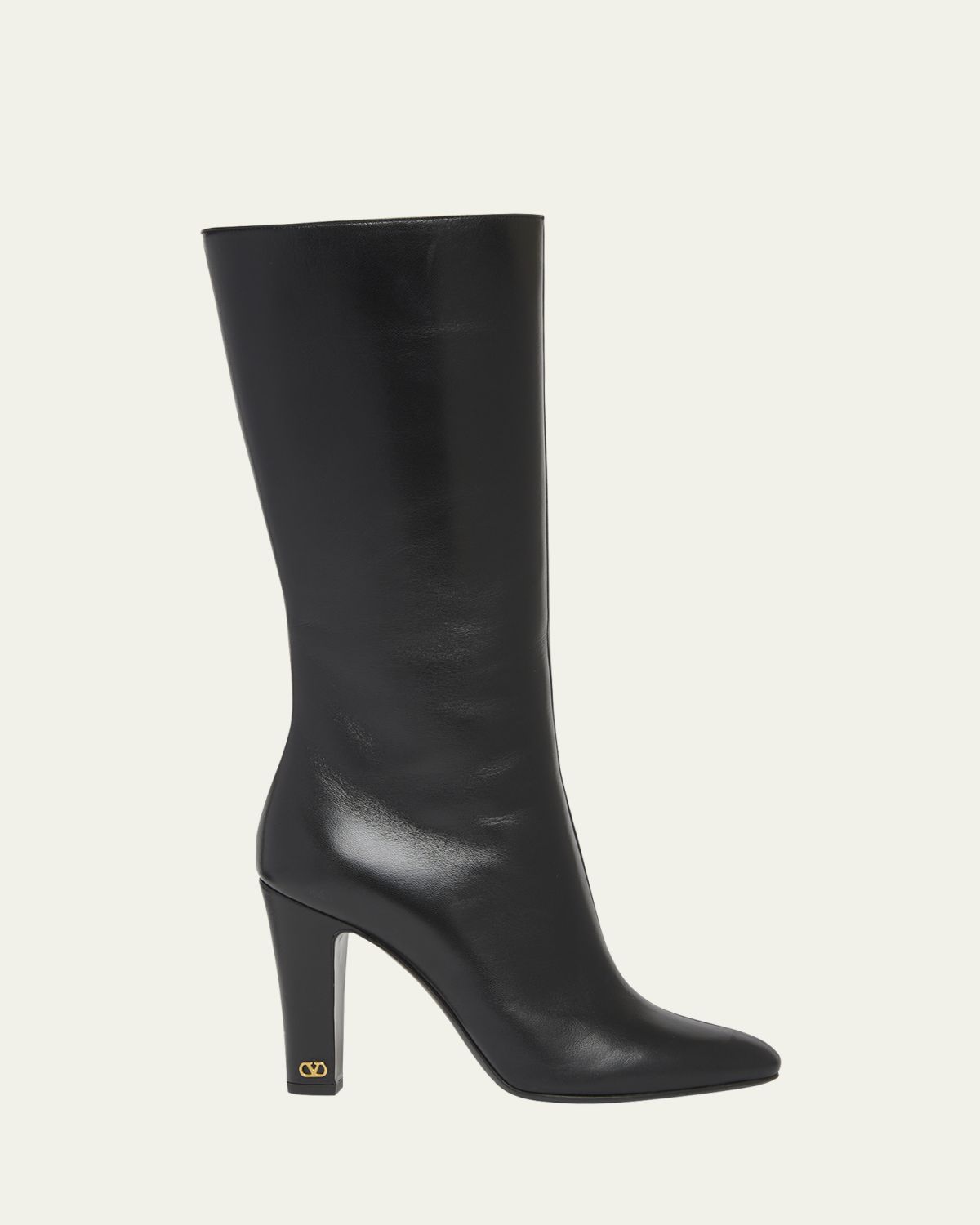 Valentino Garavani 100mm Hotty Leather Mid-Calf Boots
