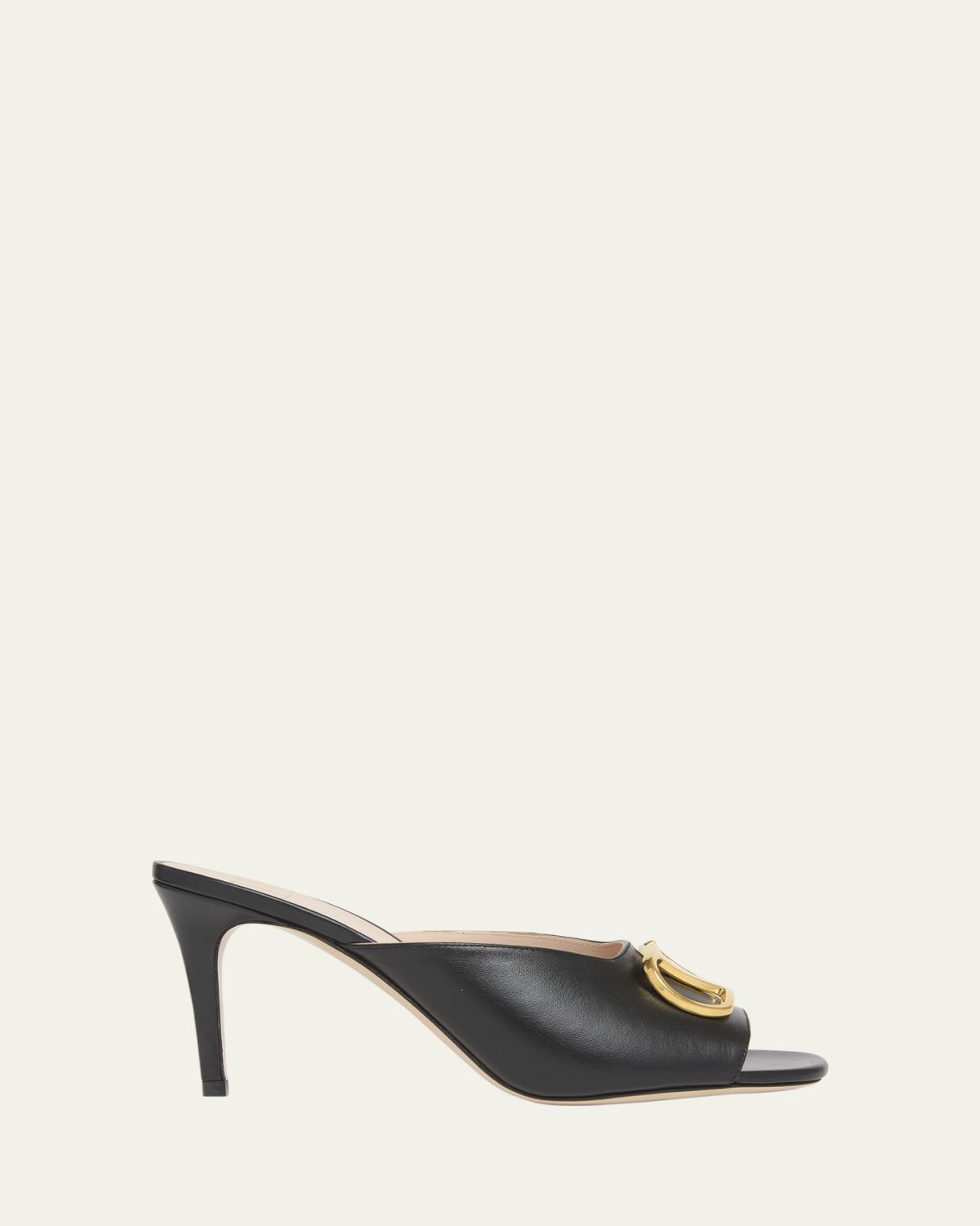 Valentino Garavani 80mm VLogo Signature Leather Mule Pumps