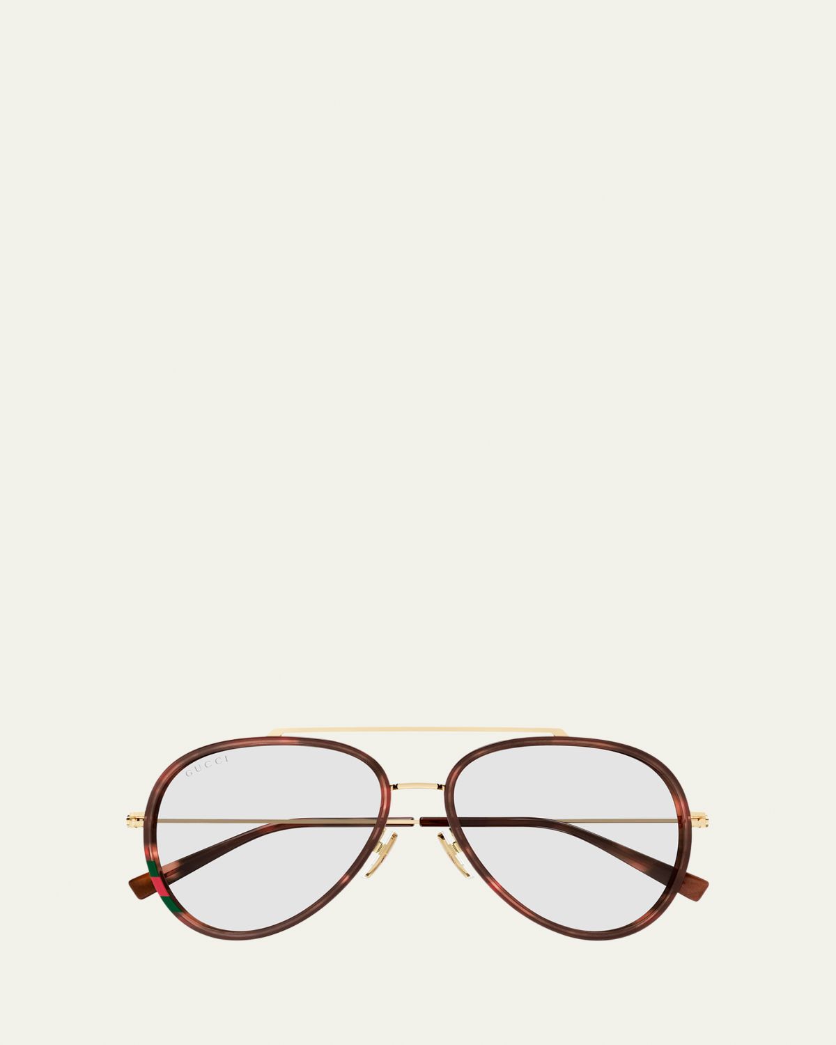 Gucci 56mm Injected Acetate & Metal Aviator Sunglasses