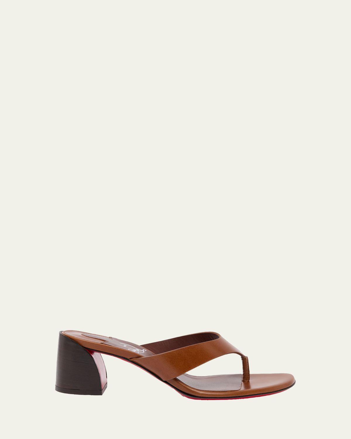 Christian Louboutin 55mm Janetonga Leather Block-Heel Sandals