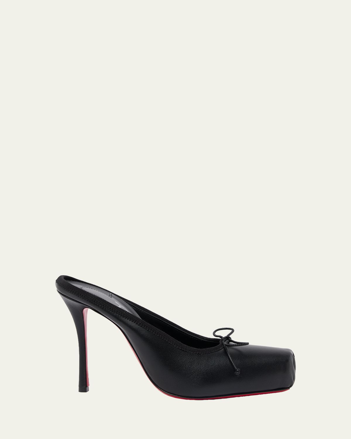 Christian Louboutin 100mm Cassia Leather Ballerina Mule Pumps