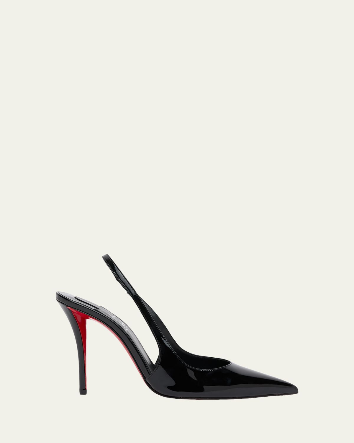Christian Louboutin 100mm Miss Z Patent Leather Slingback Pumps
